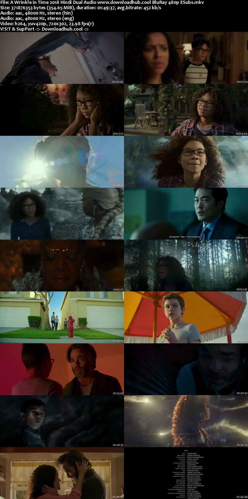 A Wrinkle in Time 2018 Hindi Dual Audio 350MB BluRay 480p ESubs