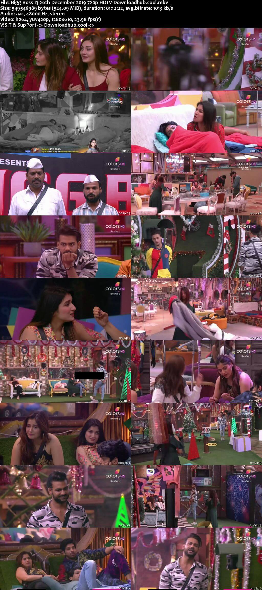 Bigg Boss 13 26 December 2019 Episode 87 HDTV 720p 480p