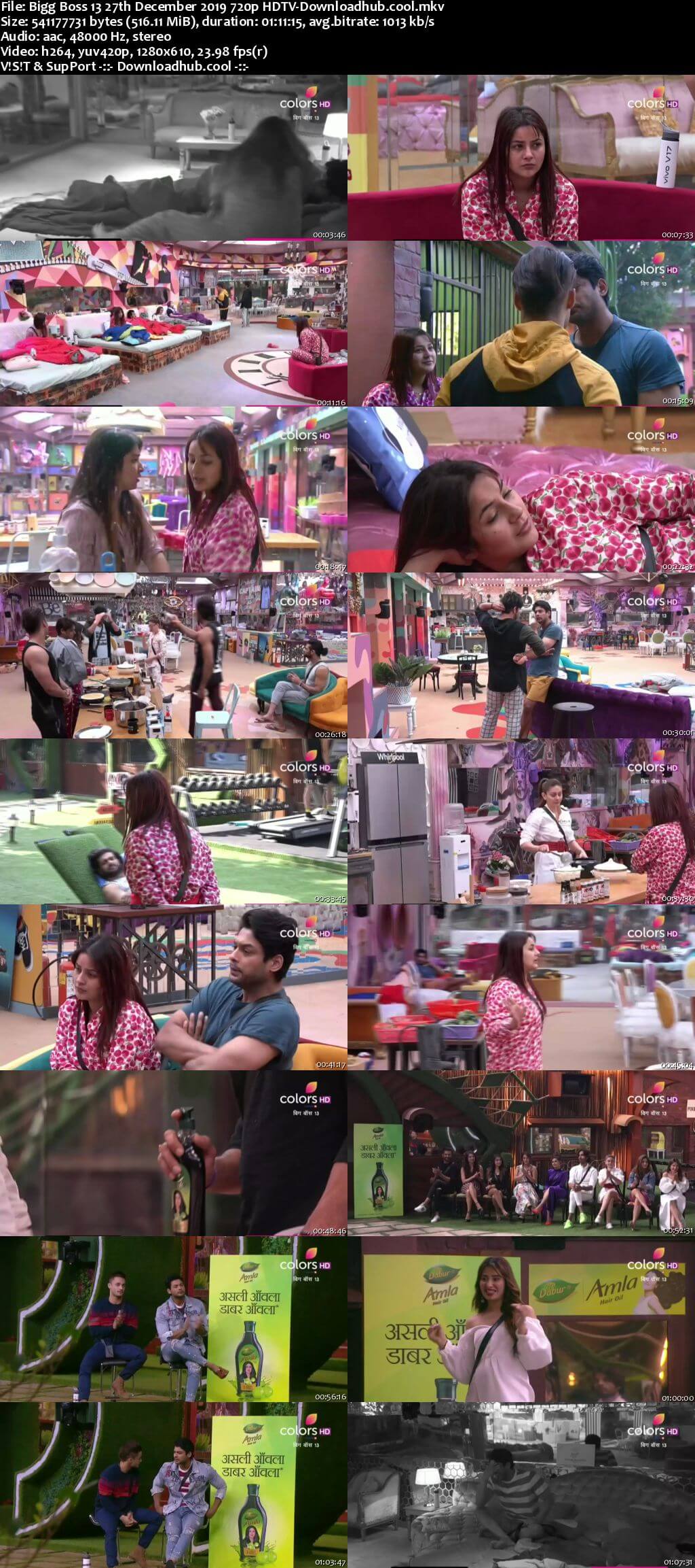 Bigg Boss 13 27 December 2019 Episode 88 HDTV 720p 480p