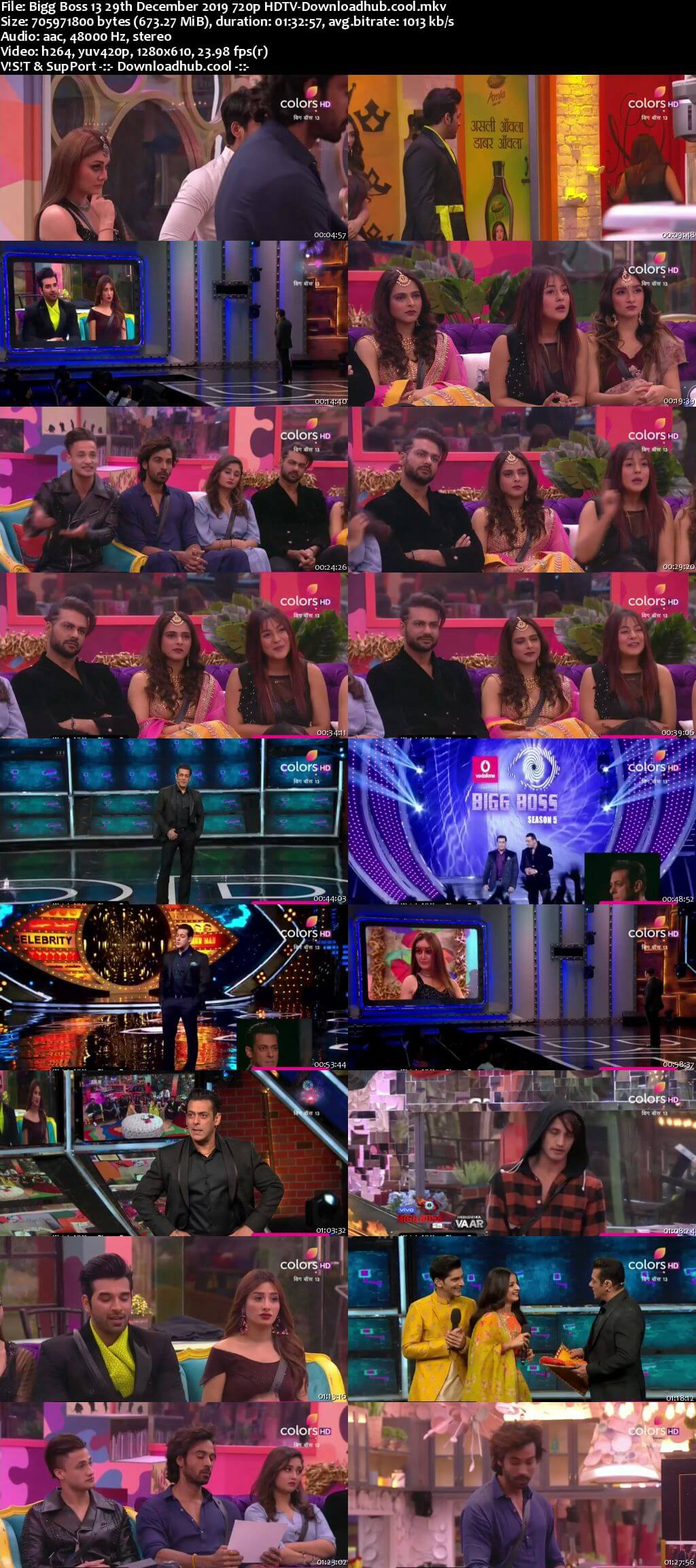 Bigg Boss 13 29 December 2019 Episode 90 HDTV 720p 480p