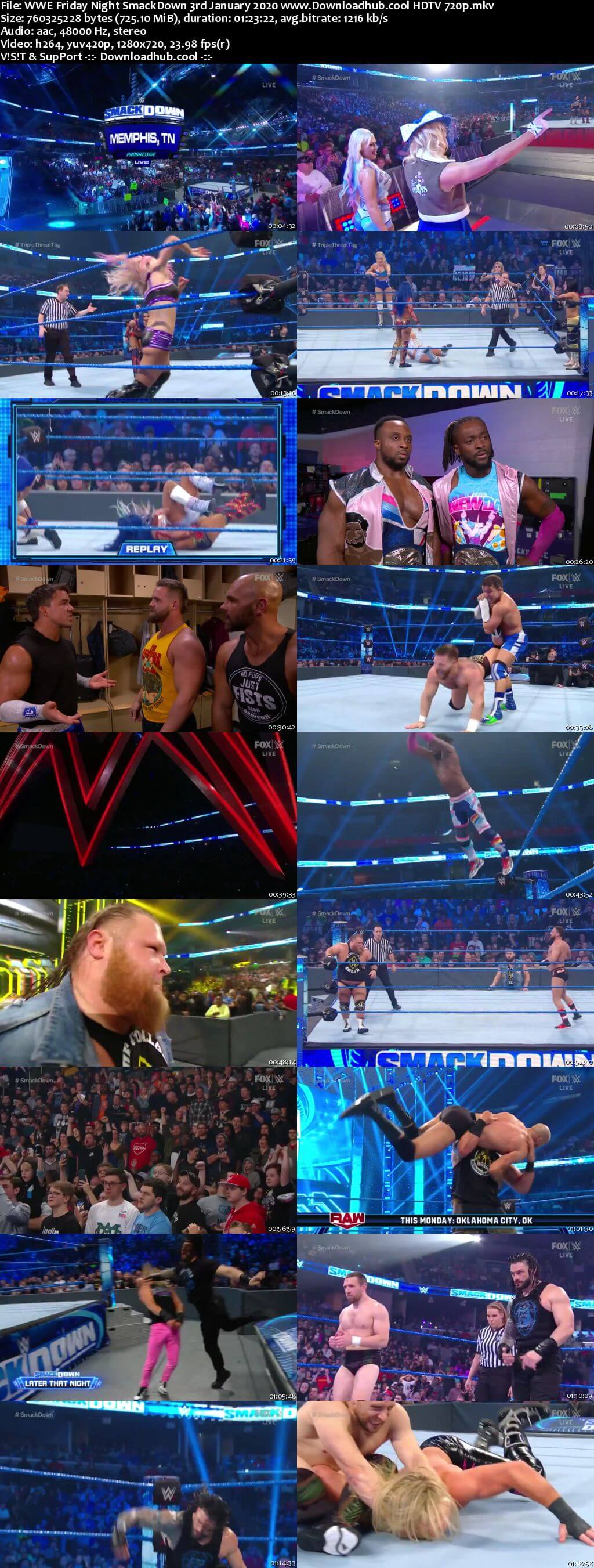 WWE Friday Night Smackdown 3rd January 2020 720p 300MB HDTV 480p