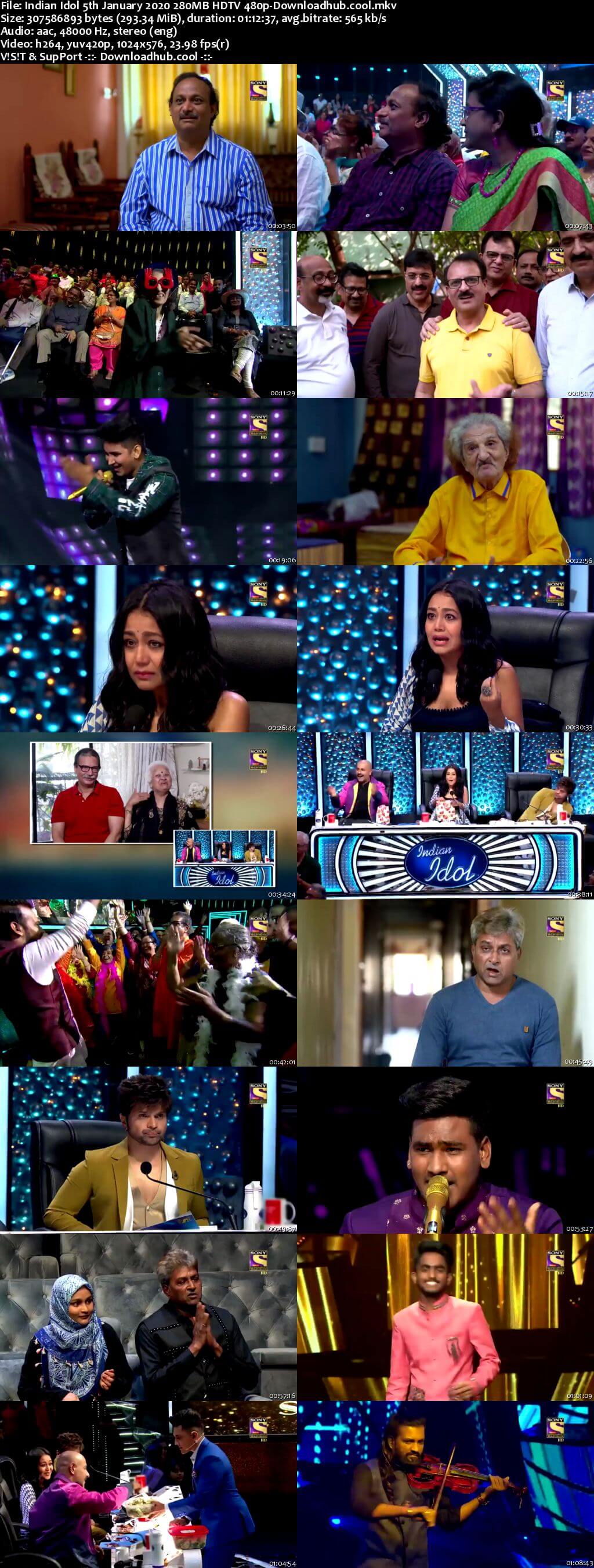 Indian Idol 05 January 2020 Episode 25 HDTV 480p