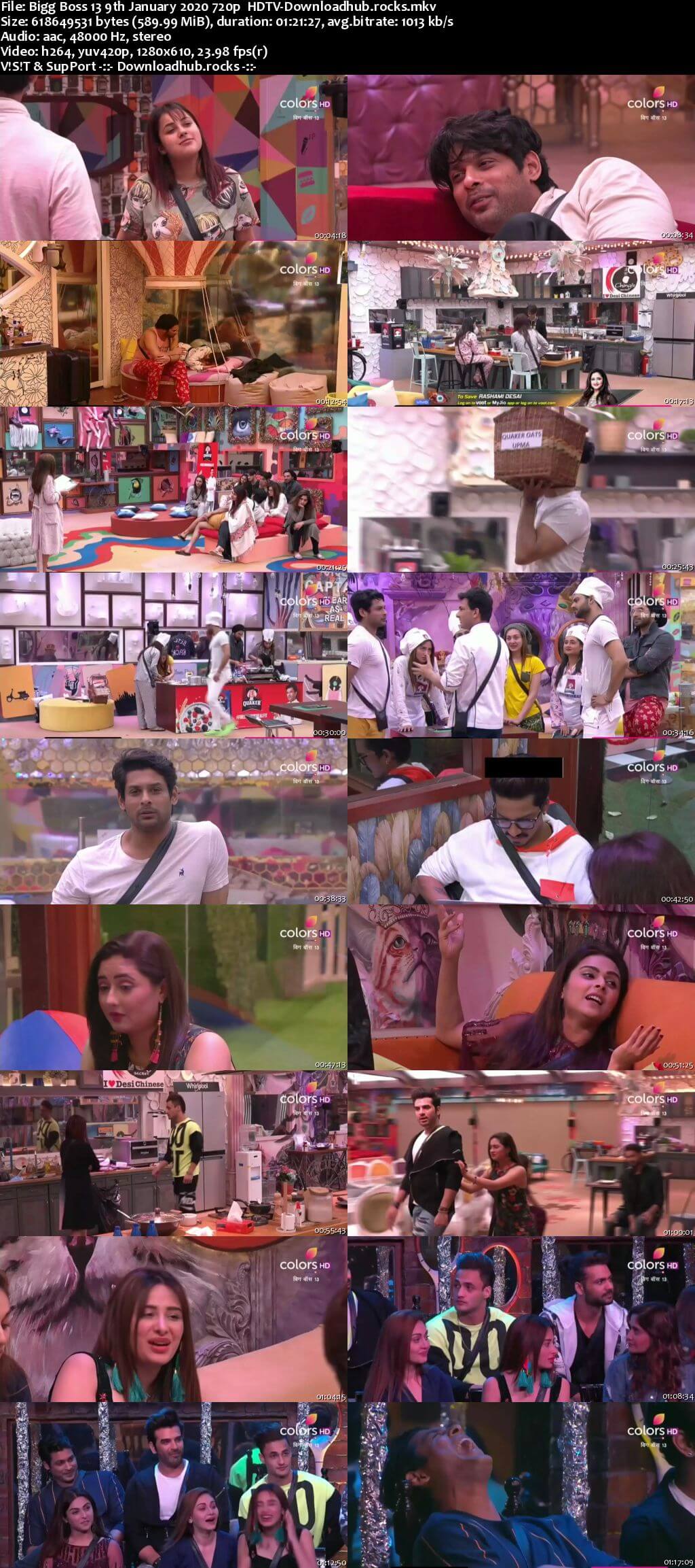 Bigg Boss 13 09 January 2020 Episode 101 HDTV 720p 480p