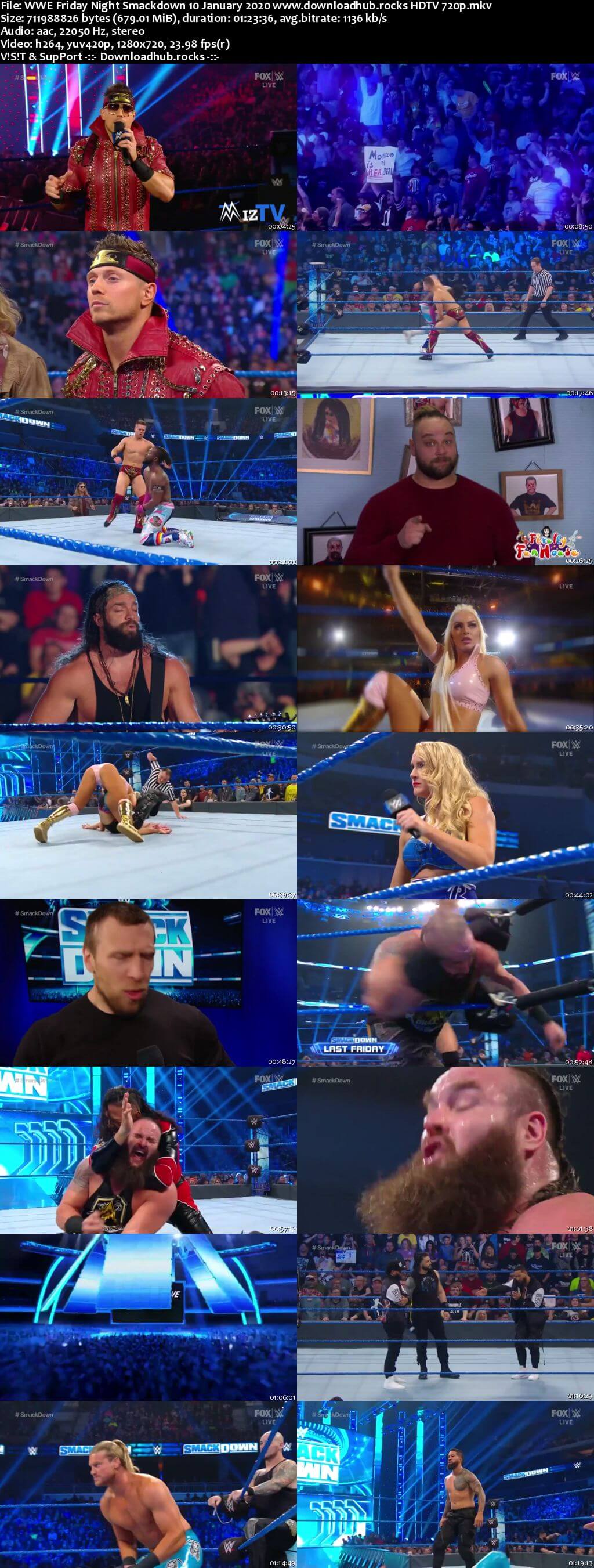 WWE Friday Night Smackdown 10th January 2020 720p 300MB HDTV 480p