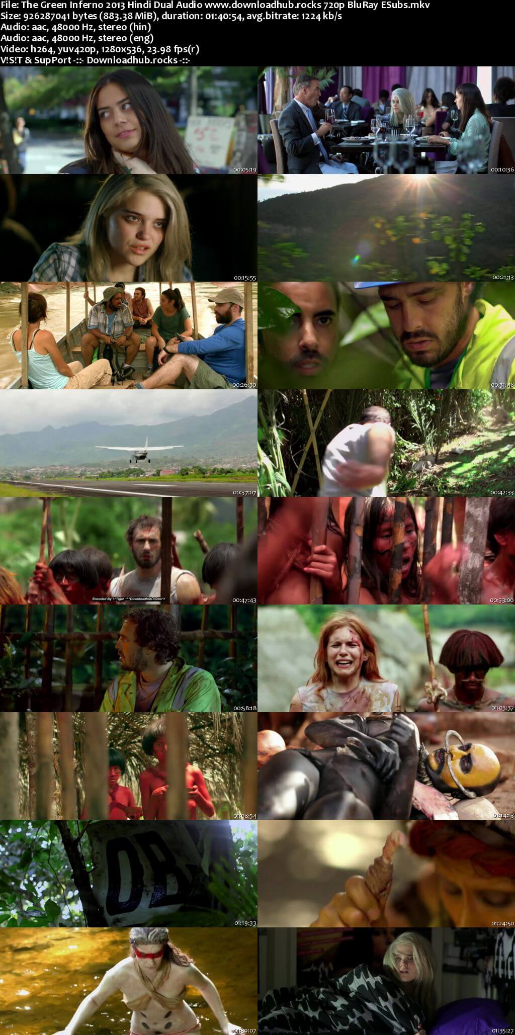 The Green Inferno 2013 Hindi Dual Audio 720p BluRay ESubs