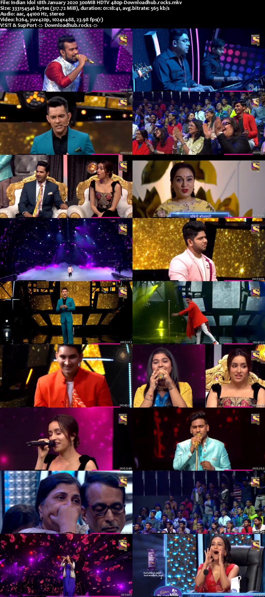 Indian Idol 18 January 2020 Episode 28 HDTV 480p