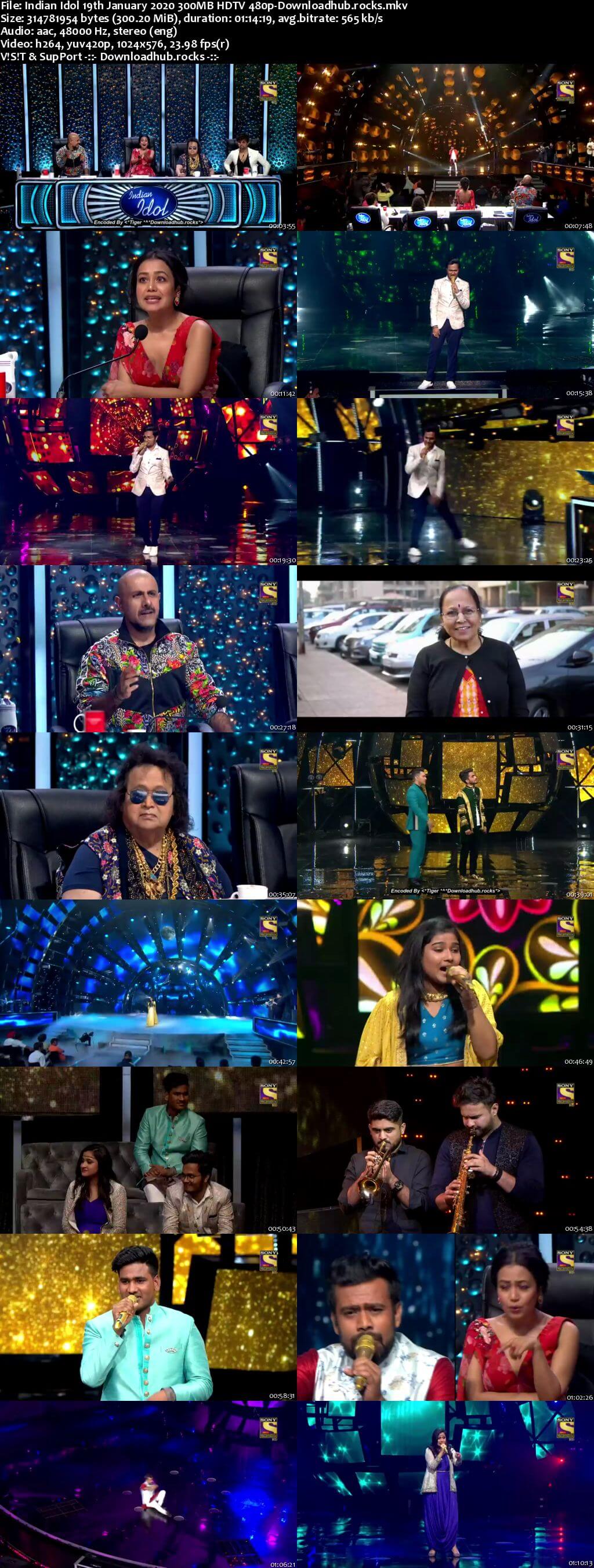 Indian Idol 19 January 2020 Episode 29 HDTV 480p