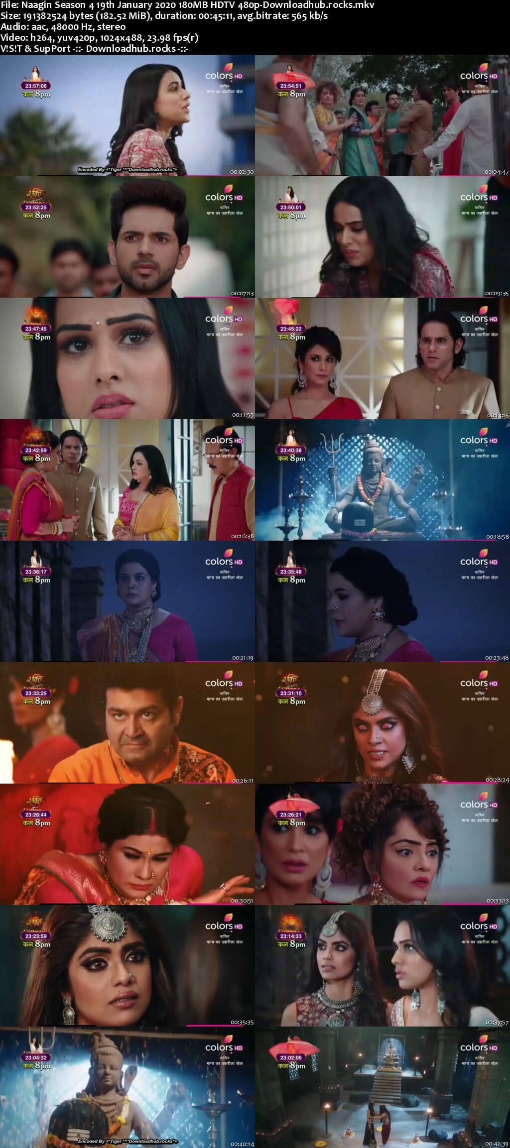 Naagin Season 4 19th January 2020 180MB HDTV 480p