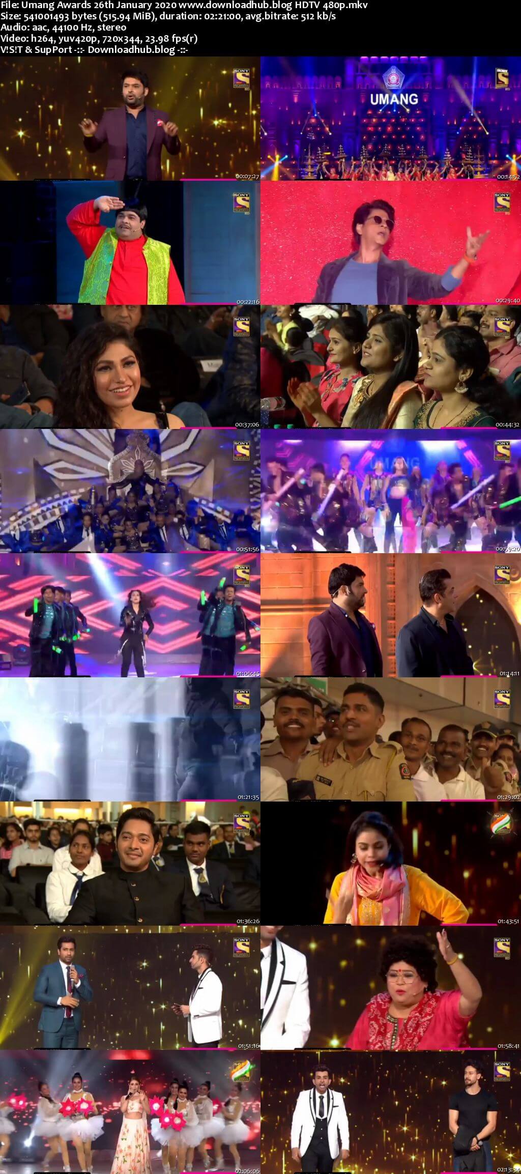 Umang Awards 26th January 2020 500MB HDTV 480p