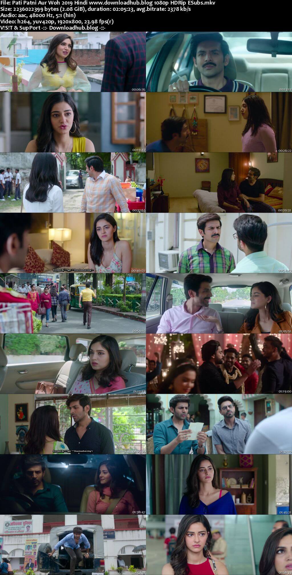 Pati Patni Aur Woh 2019 Hindi 1080p HDRip ESubs