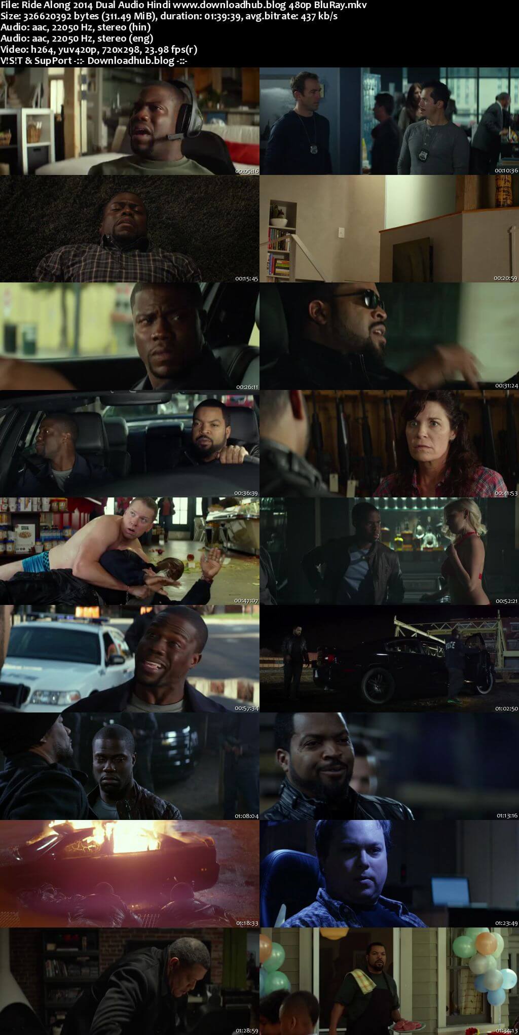 Ride Along 2014 Hindi Dual Audio 300MB BluRay 480p