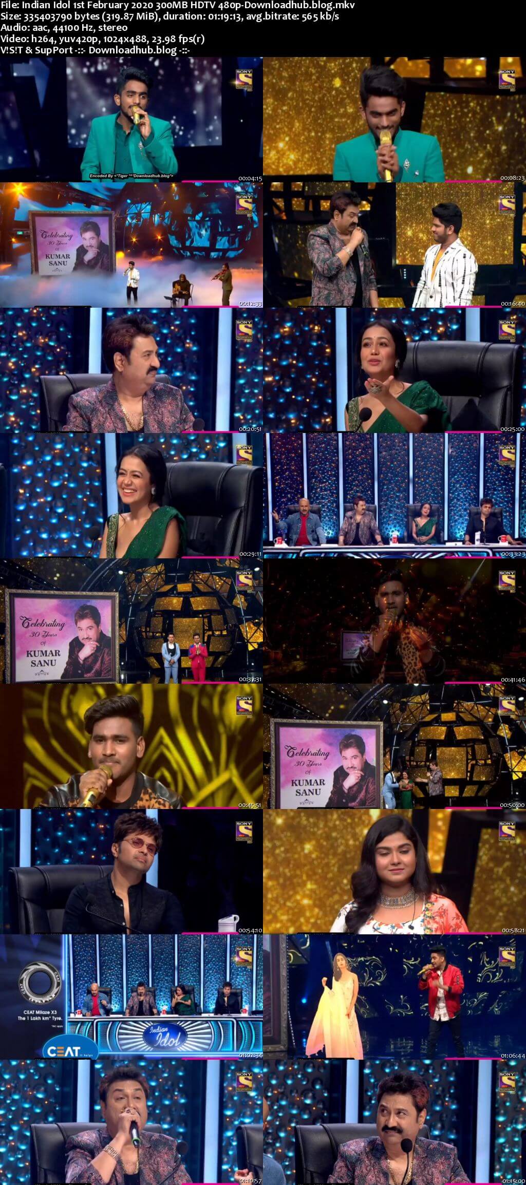 Indian Idol 01 January 2020 Episode 32 HDTV 480p