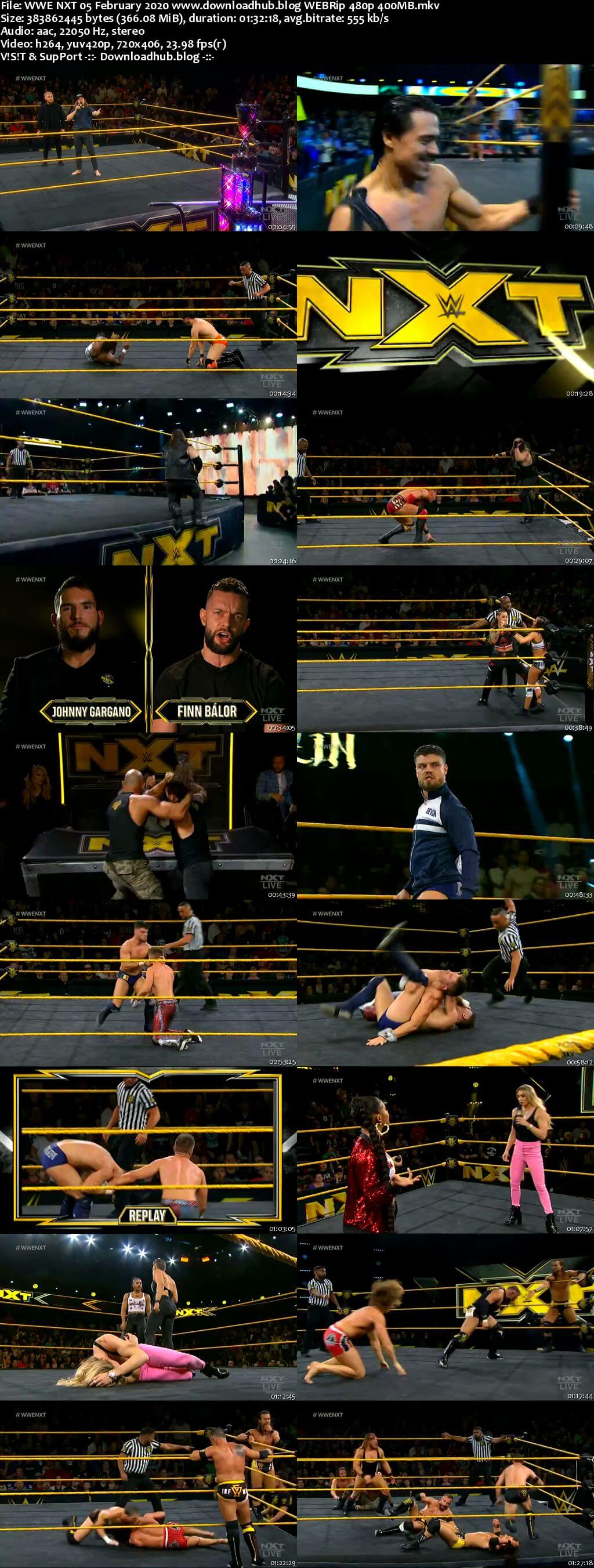 WWE NXT 5th February 2020 350MB HDTV 480p