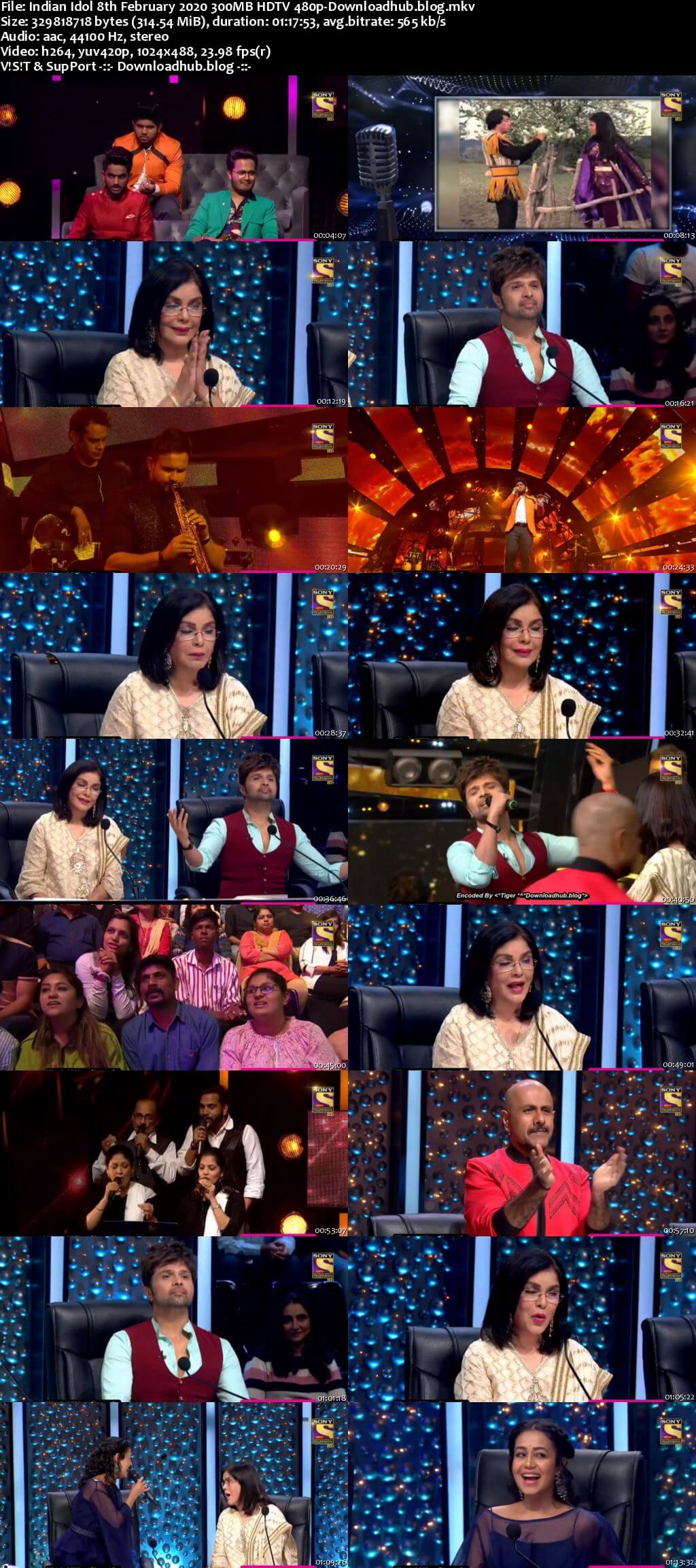 Indian Idol 08 January 2020 Episode 34 HDTV 480p