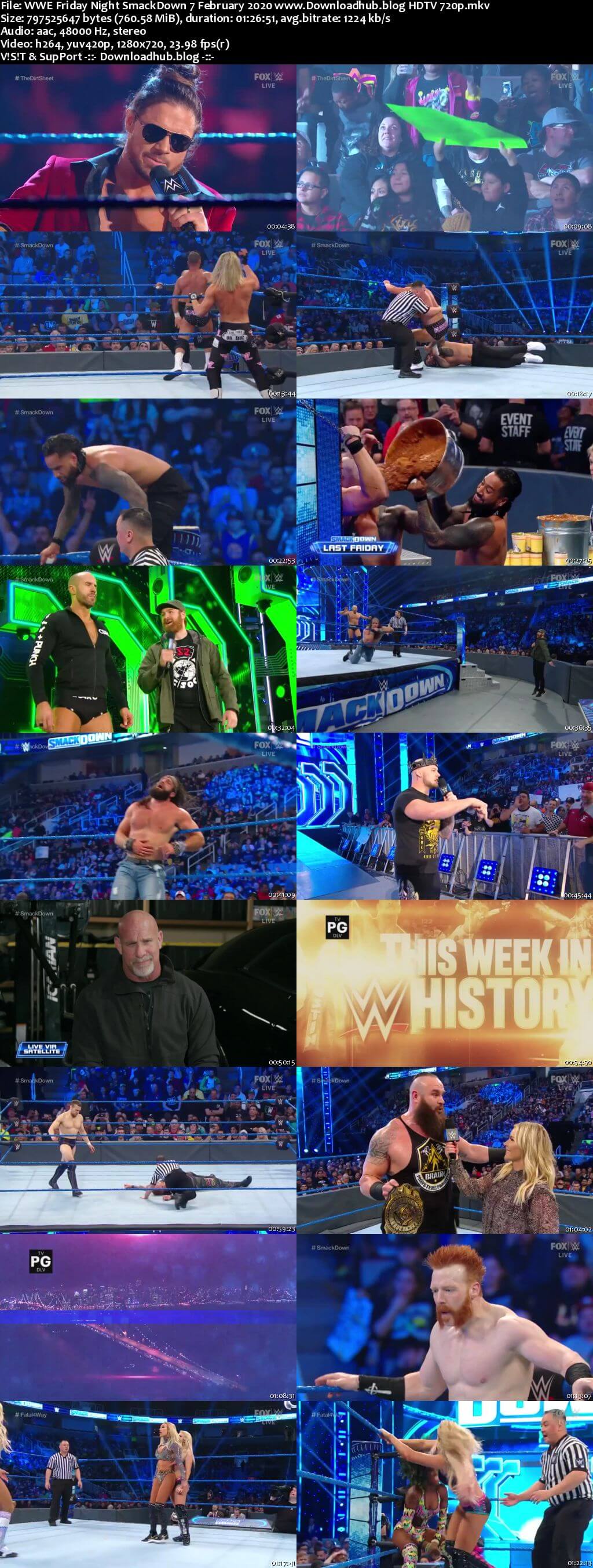 WWE Friday Night Smackdown 7th February 2020 720p 300MB HDTV 480p