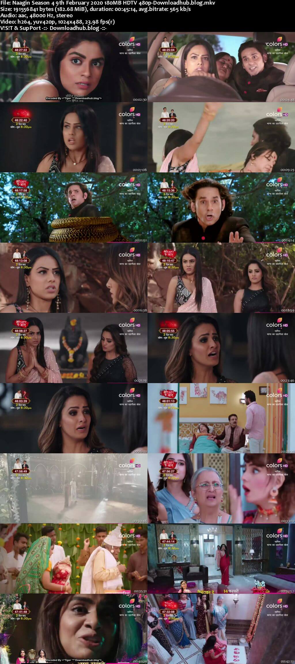 Naagin Season 4 9th February 2020 180MB HDTV 480p