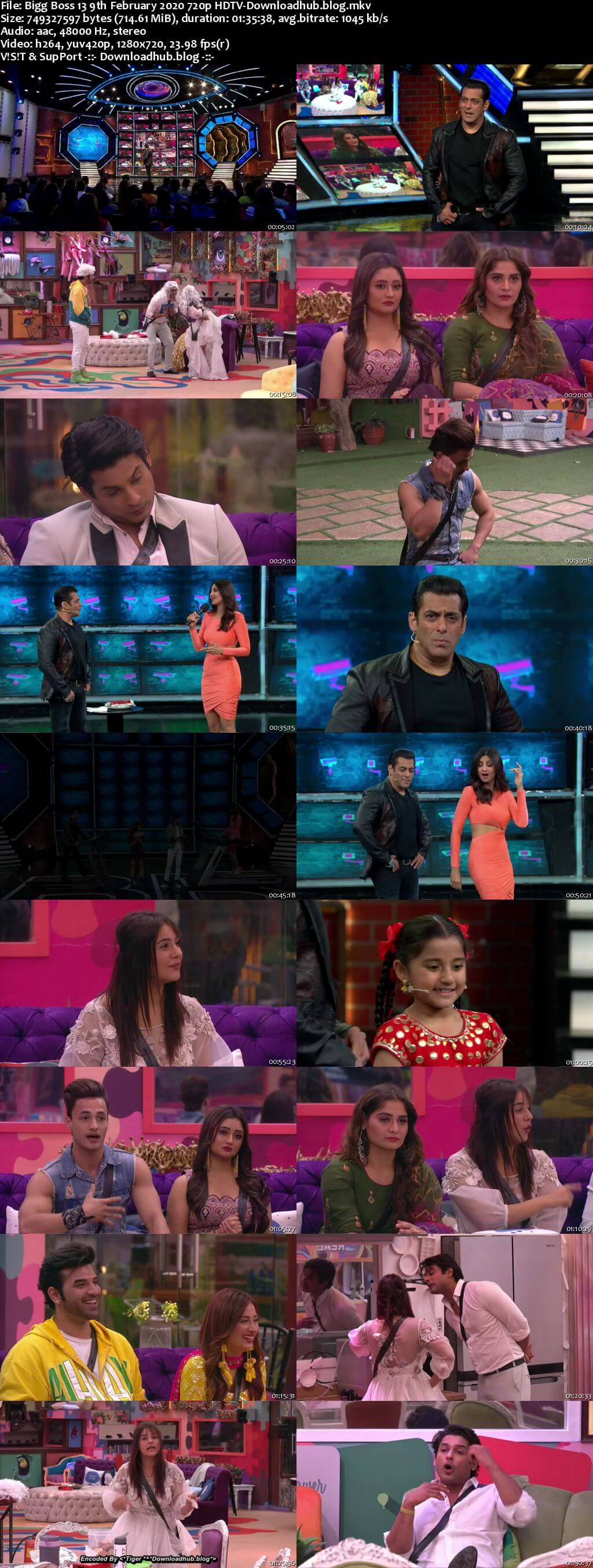 Bigg Boss 13 09 February 2020 Episode 132 HDTV 720p 480p