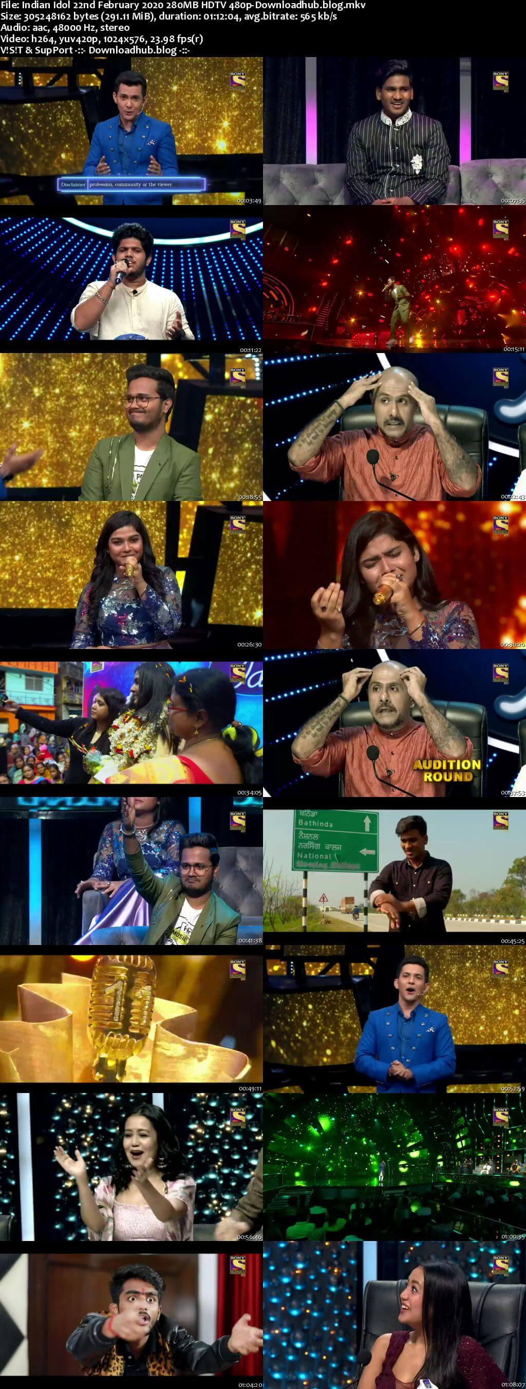 Indian Idol 22 February 2020 Episode 38 HDTV 480p