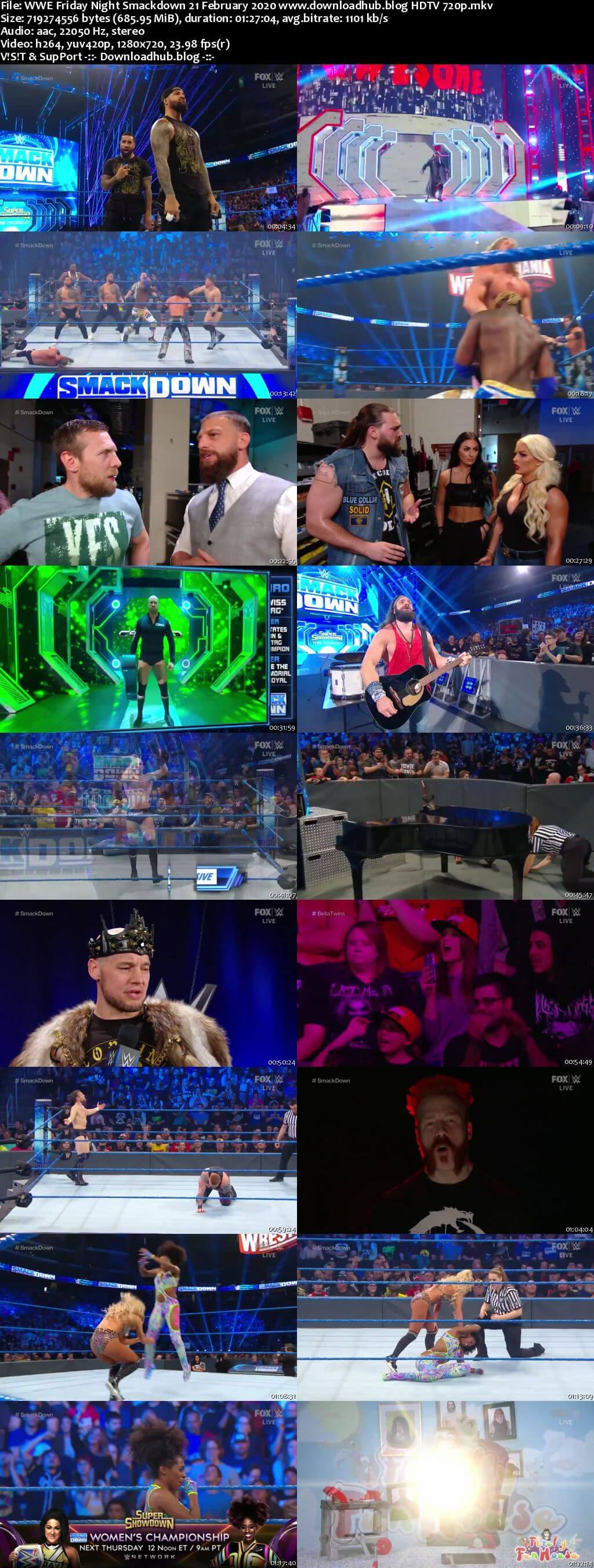 WWE Friday Night Smackdown 21st February 2020 720p 300MB HDTV 480p