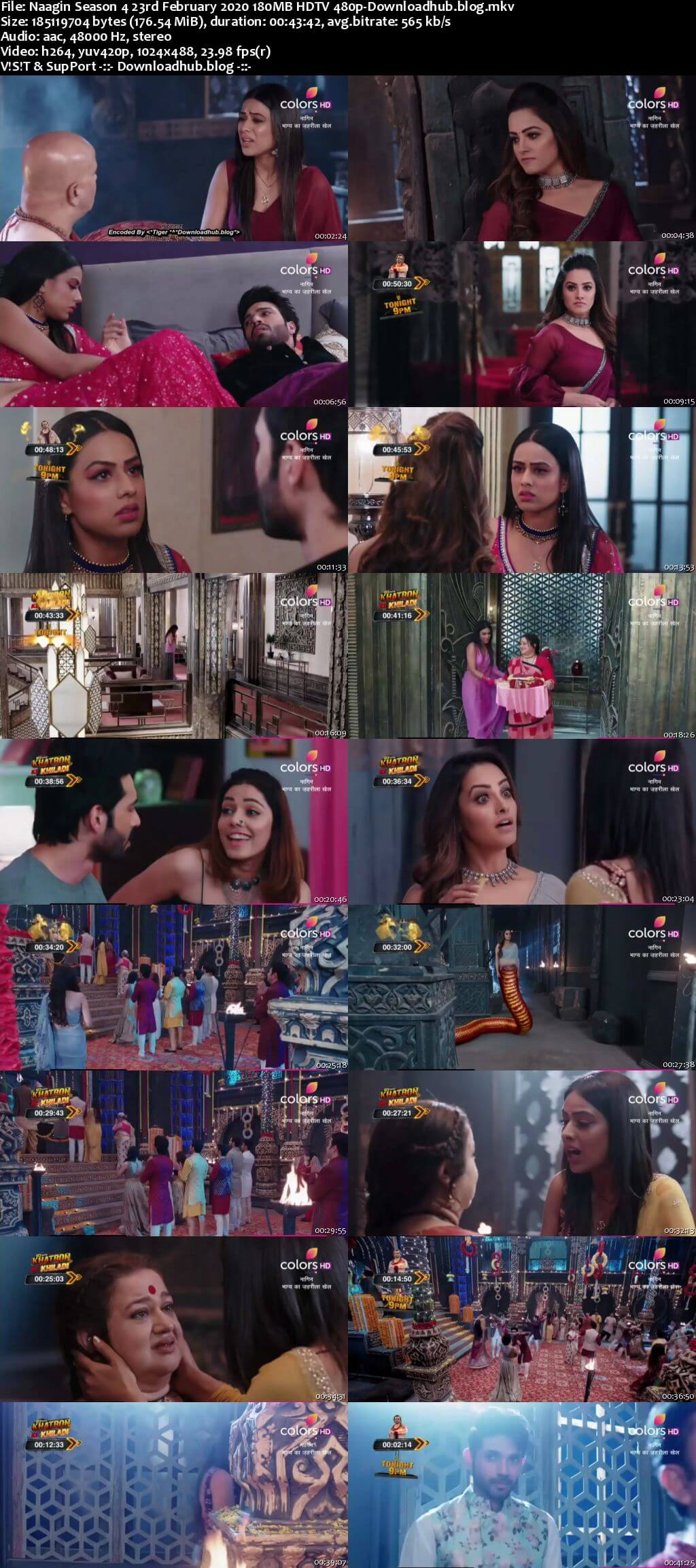 Naagin Season 4 23rd February 2020 180MB HDTV 480p