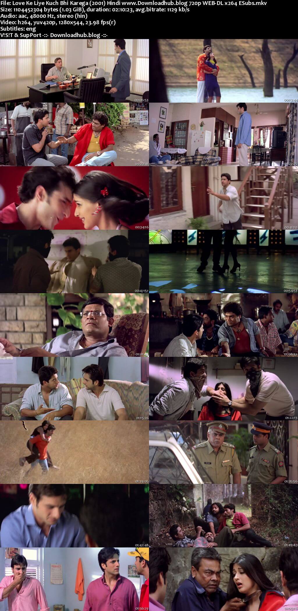 Love Ke Liye Kuch Bhi Karega 2001 Hindi 720p HDRip ESubs