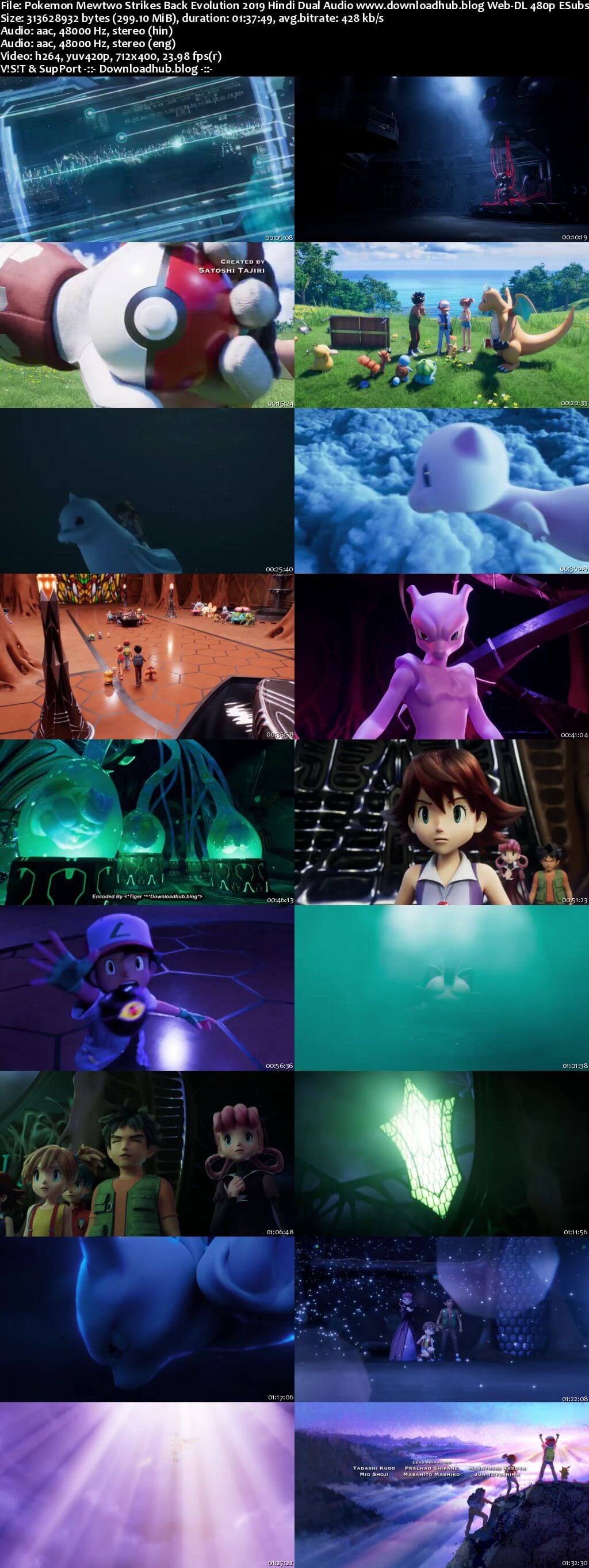 Pokemon Mewtwo Strikes Back Evolution 2019 Hindi Dual Audio 300MB Web-DL 480p ESubs