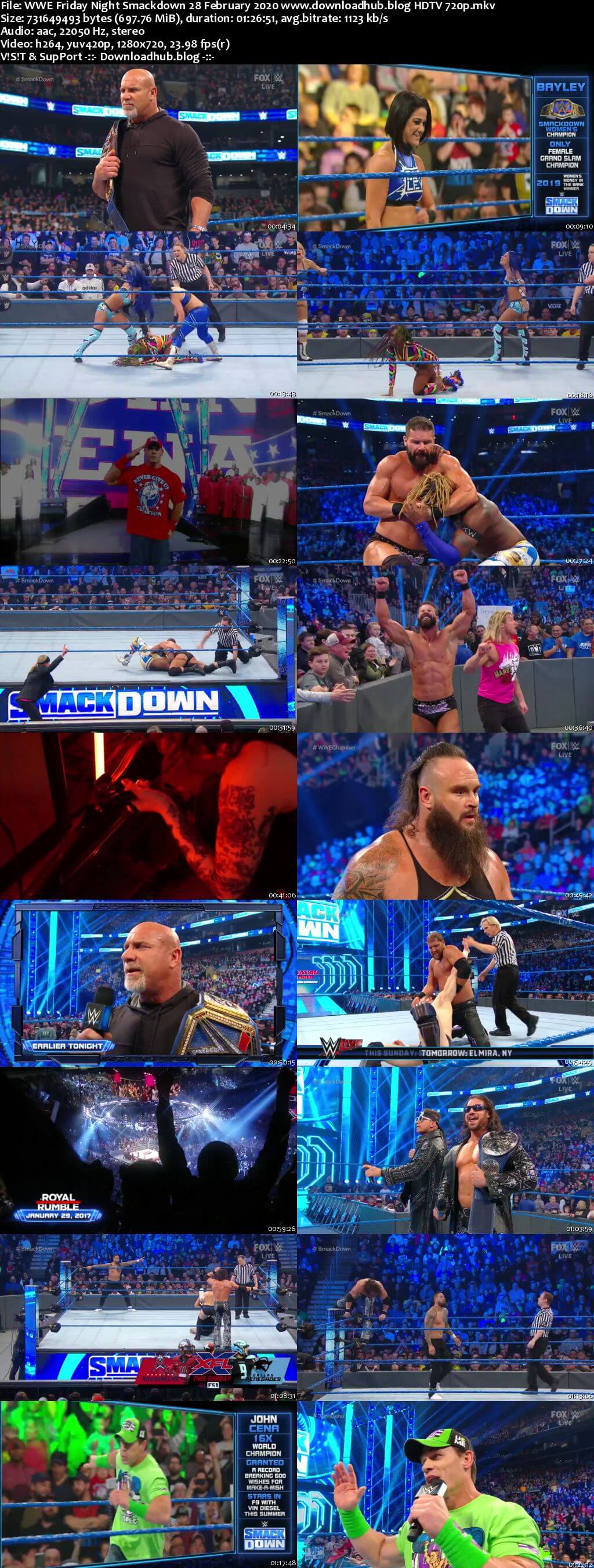 WWE Friday Night Smackdown 28th February 2020 720p 300MB HDTV 480p