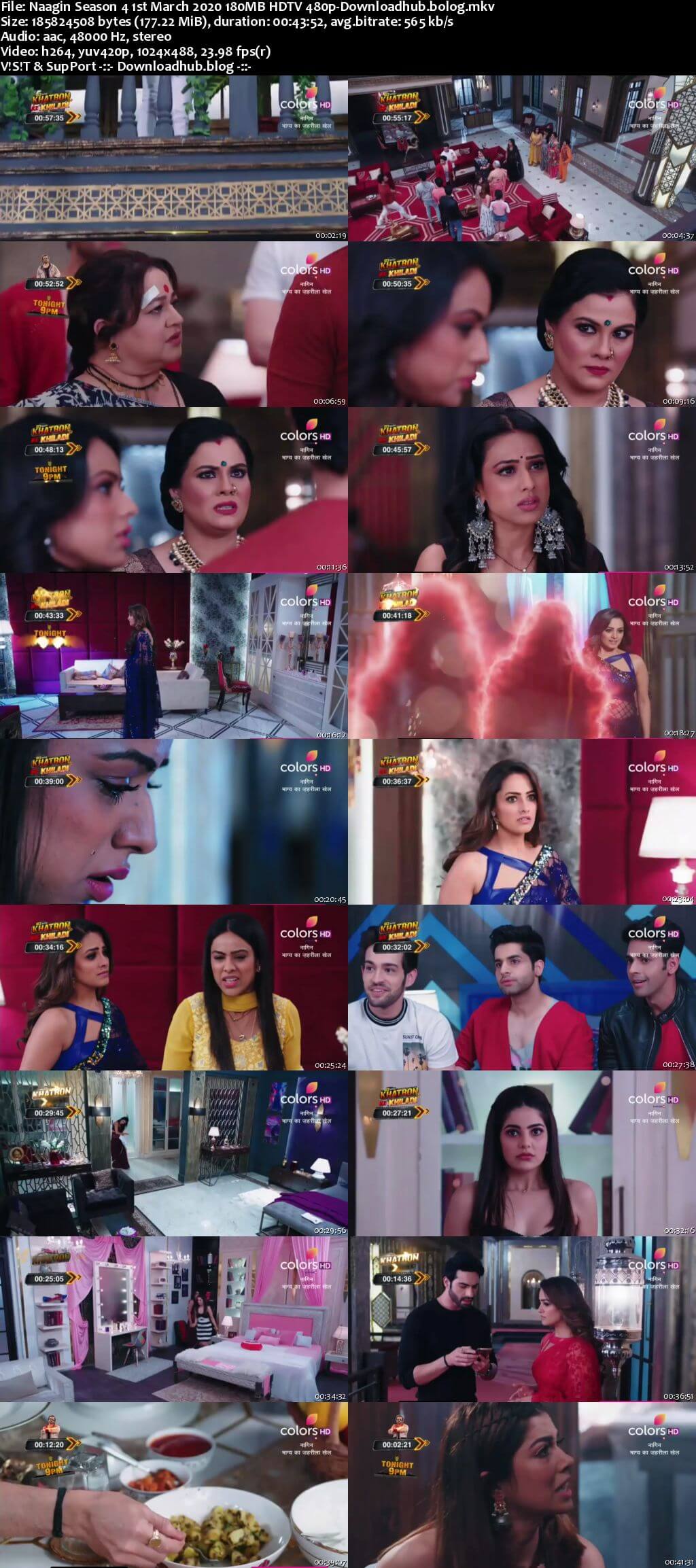 Naagin Season 4 1st March 2020 180MB HDTV 480p