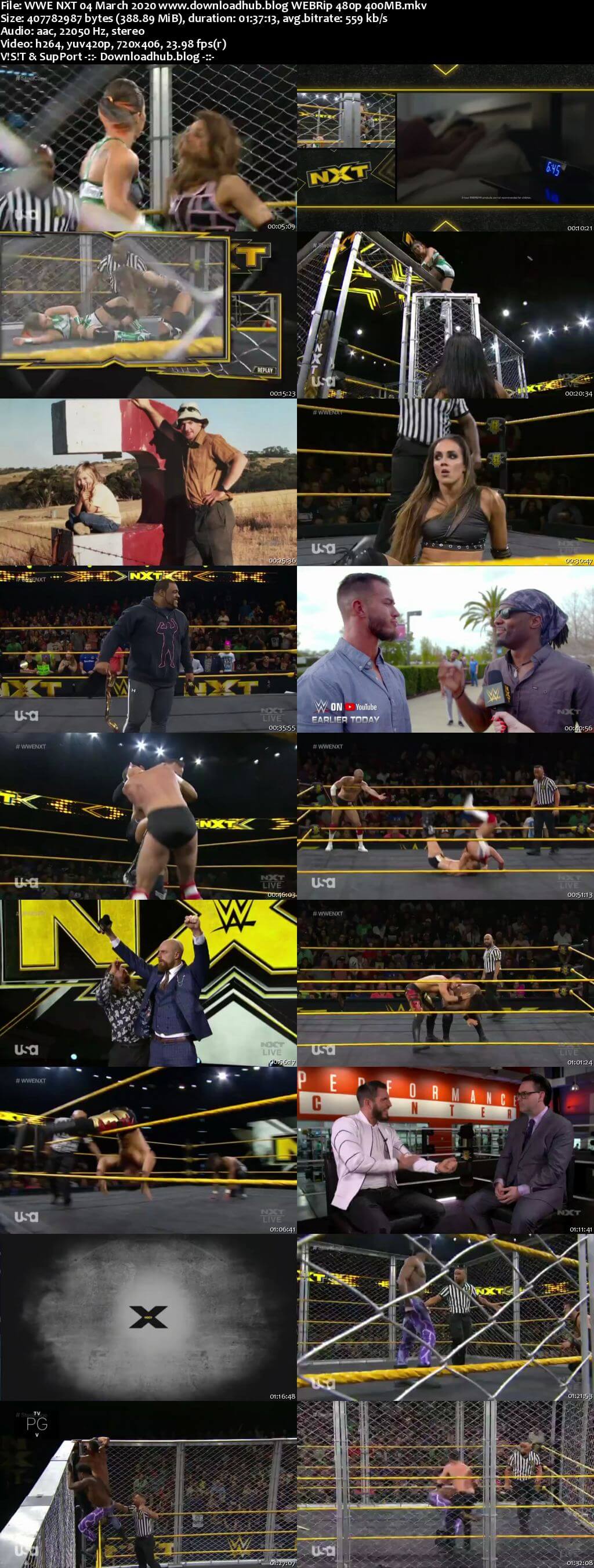 WWE NXT 4th March 2020 400MB HDTV 480p