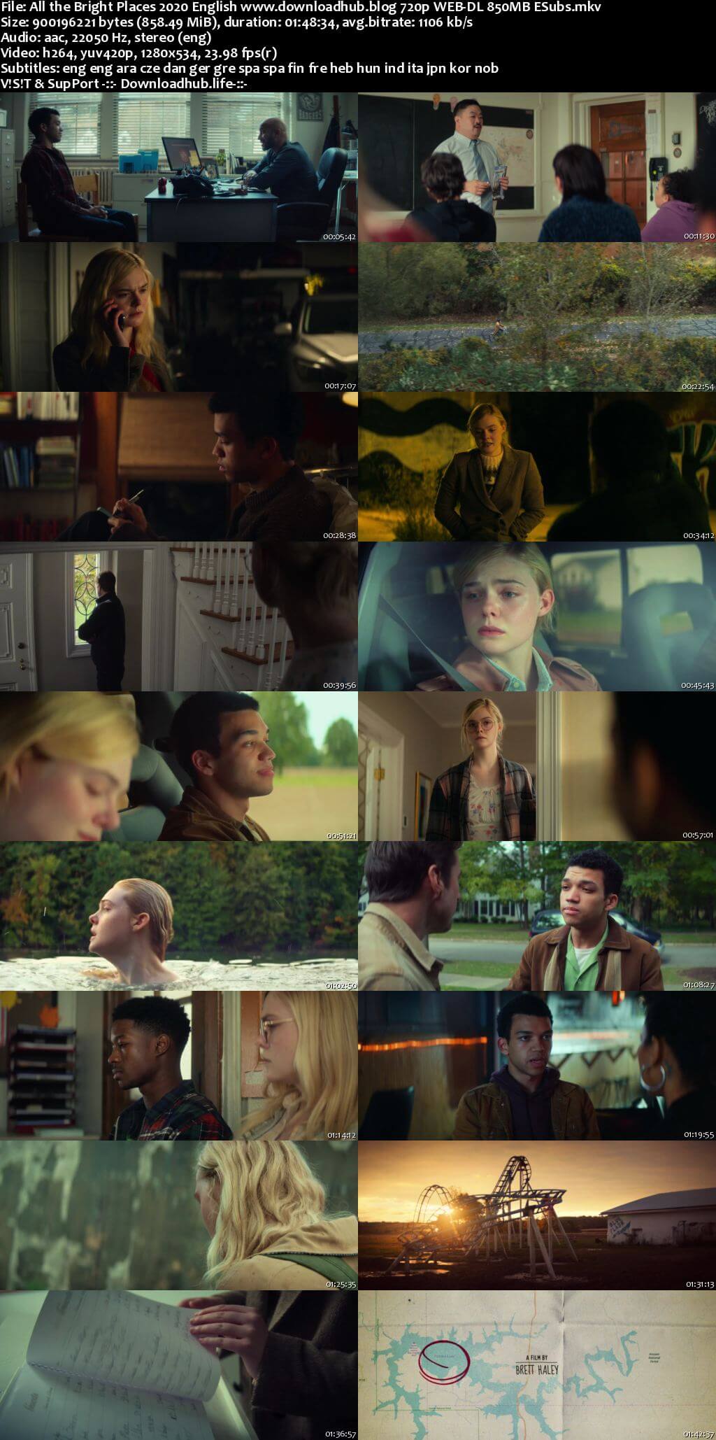 All the Bright Places 2020 English 720p NF Web-DL 850MB MSubs