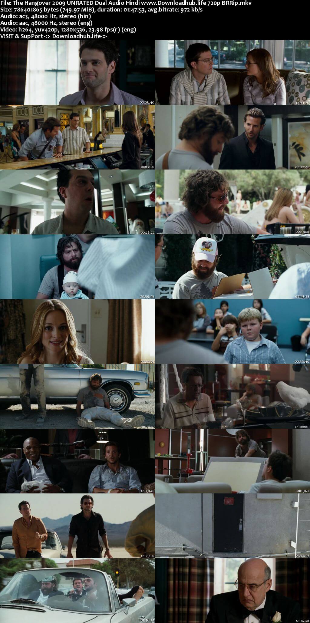 The Hangover 2009 Hindi Dual Audio 720p UNRATED BluRay x264