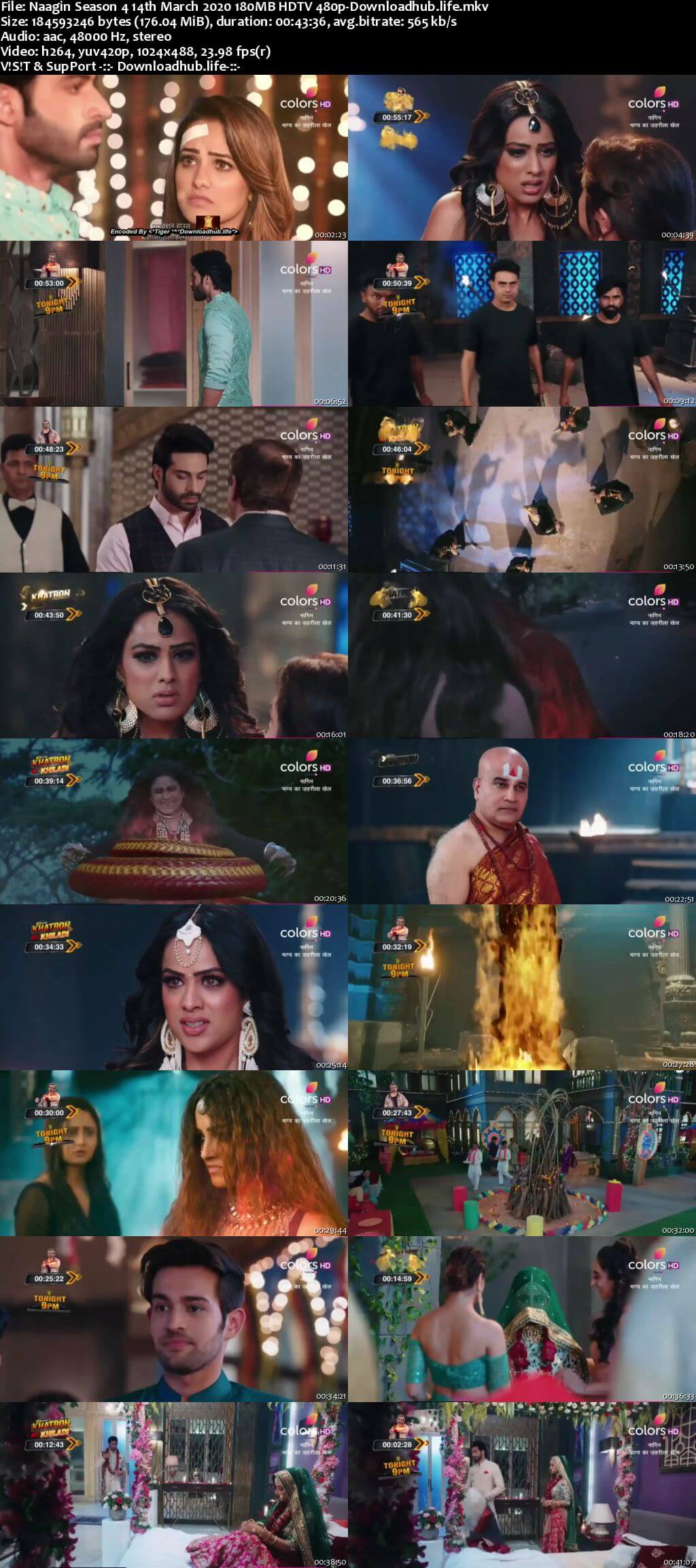 Naagin Season 4 14th March 2020 180MB HDTV 480p