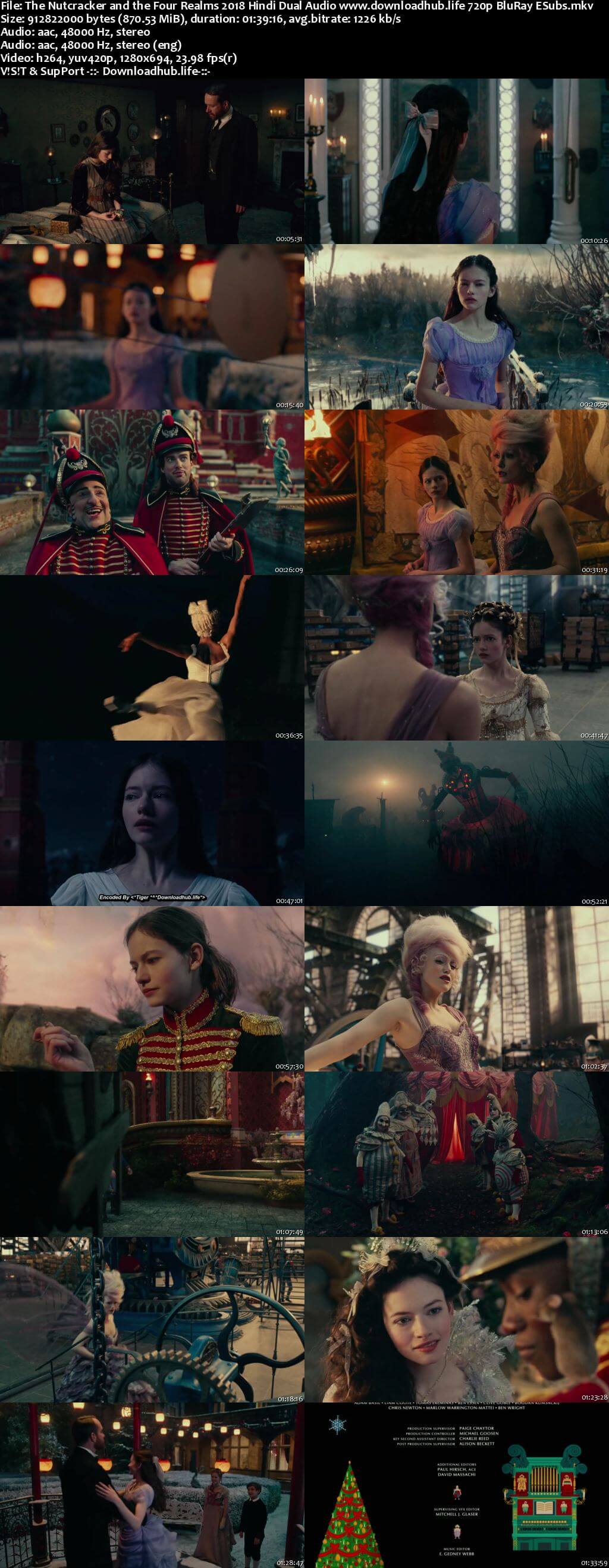 The Nutcracker and the Four Realms 2018 Hindi Dual Audio 720p BluRay ESubs