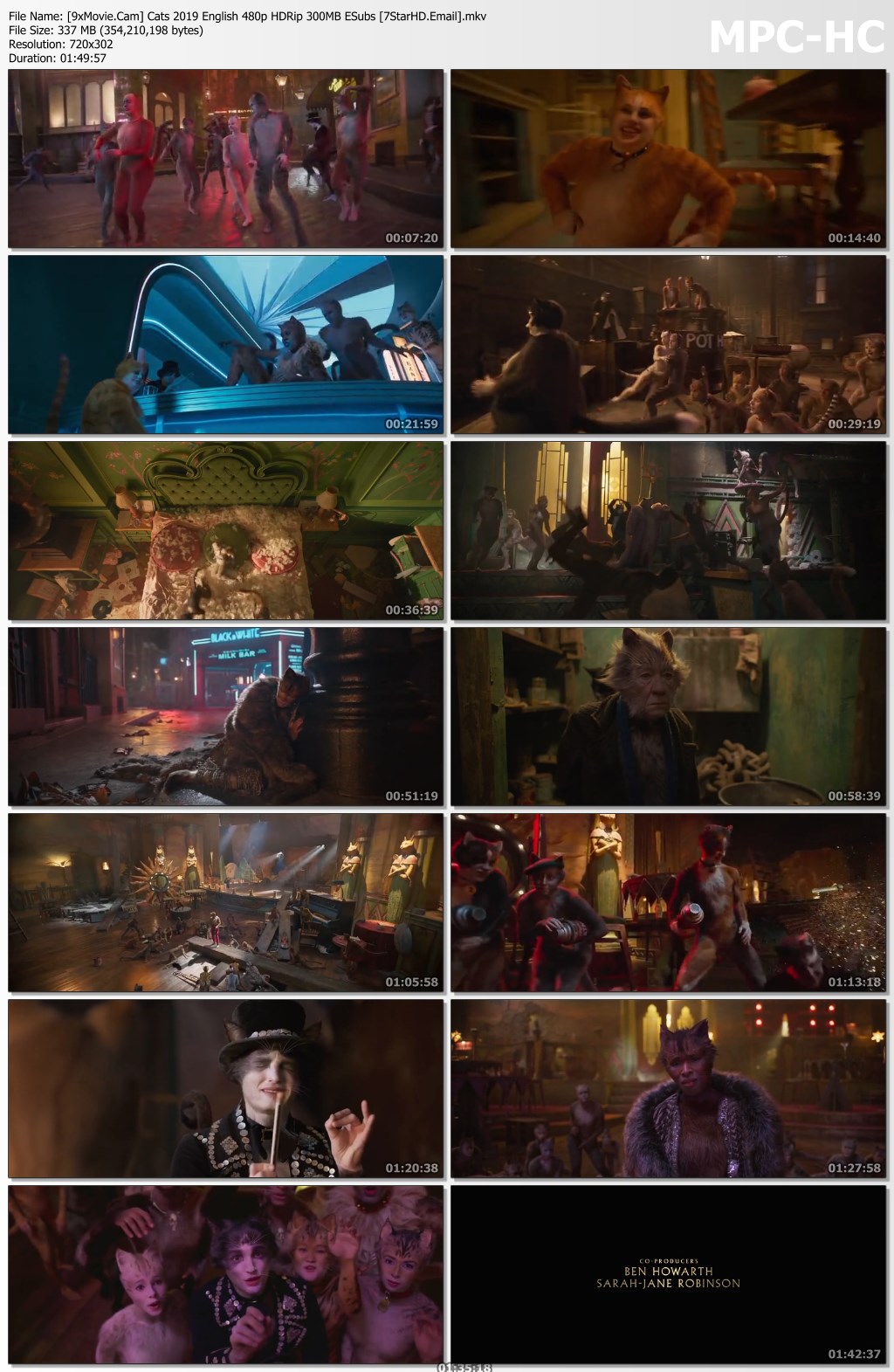 Cats 2019 English 480p HDRip x264 300MB ESubs