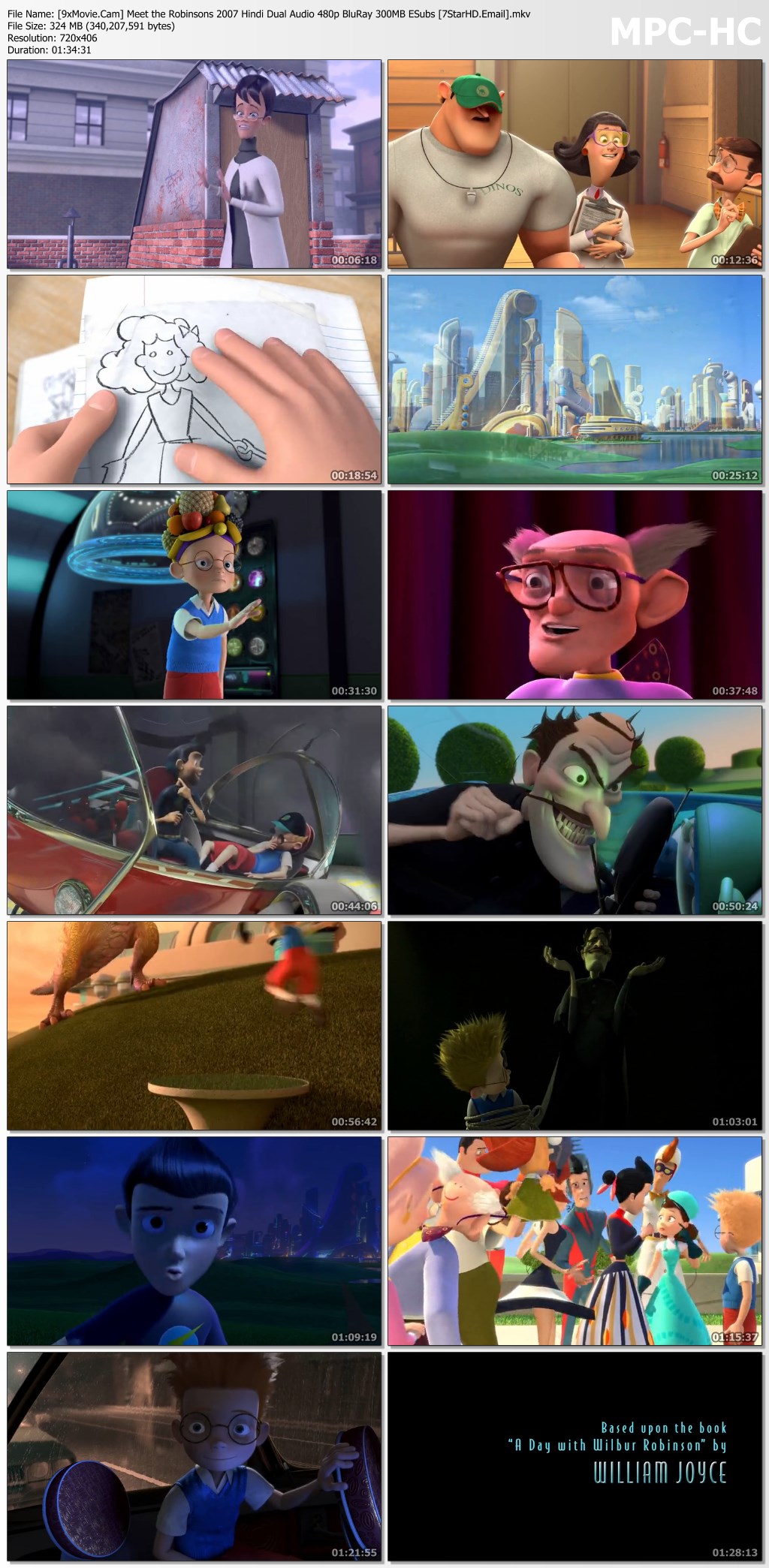 Meet the Robinsons 2007 Hindi Dual Audio 480p BluRay x264 300MB ESubs