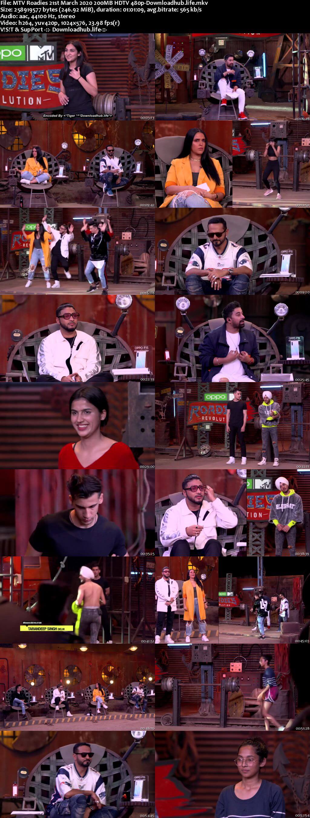 MTV Roadies 21st March 2020 200MB HDTV 480p