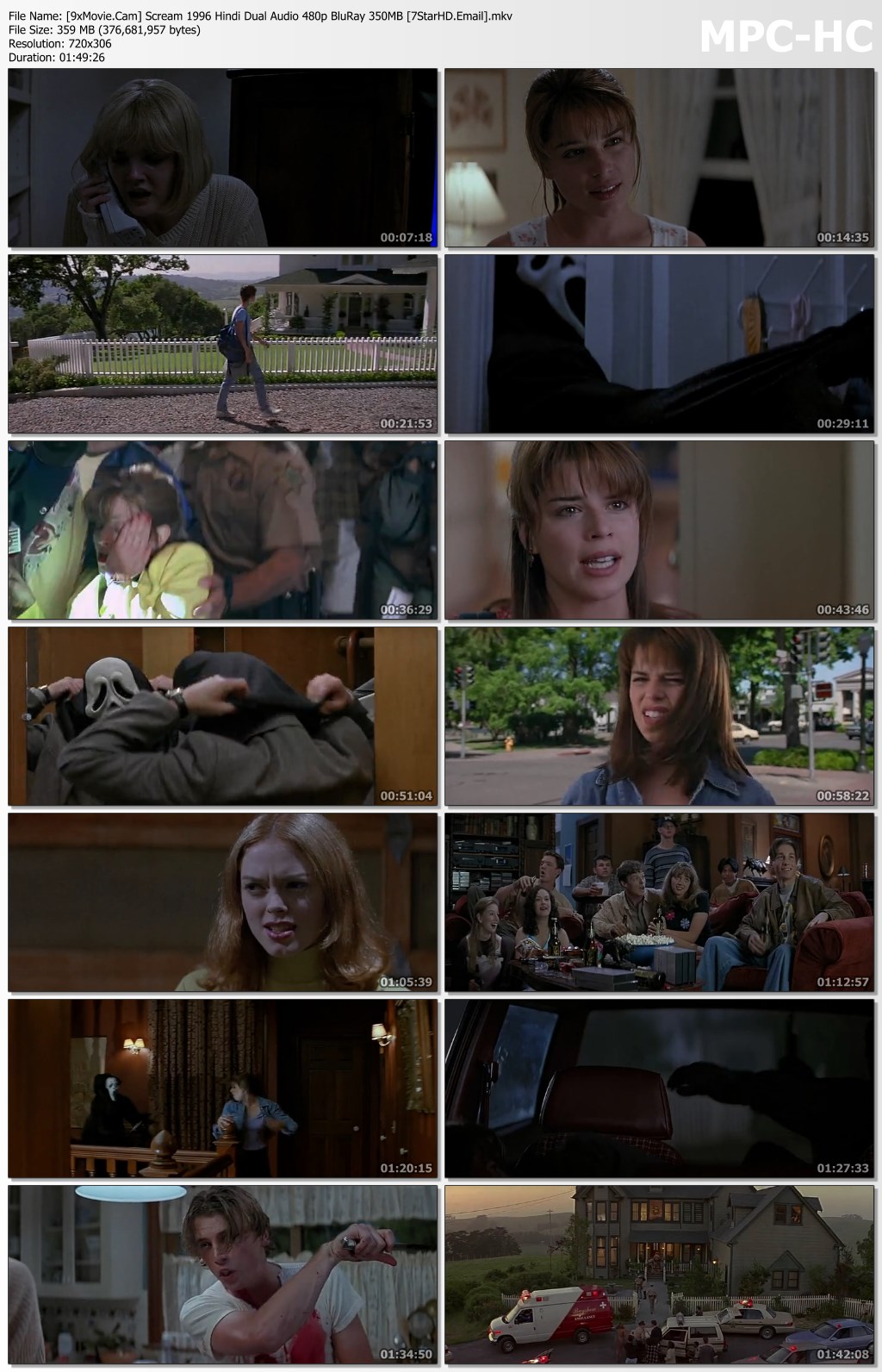 Scream 1996 Hindi Dual Audio 480p BluRay x264 350MB