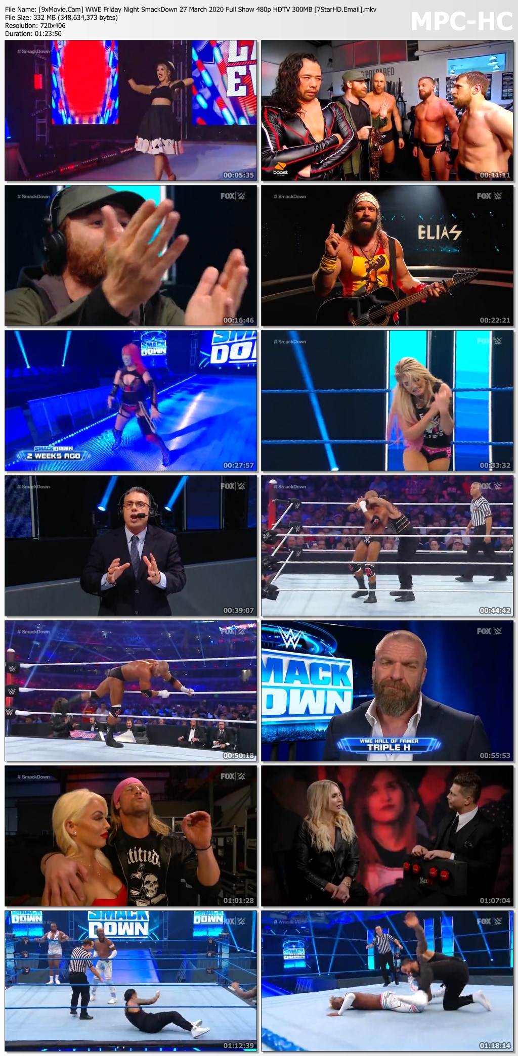 WWE Friday Night SmackDown 27 March 2020 Full Show 480p HDTV x264 300MB