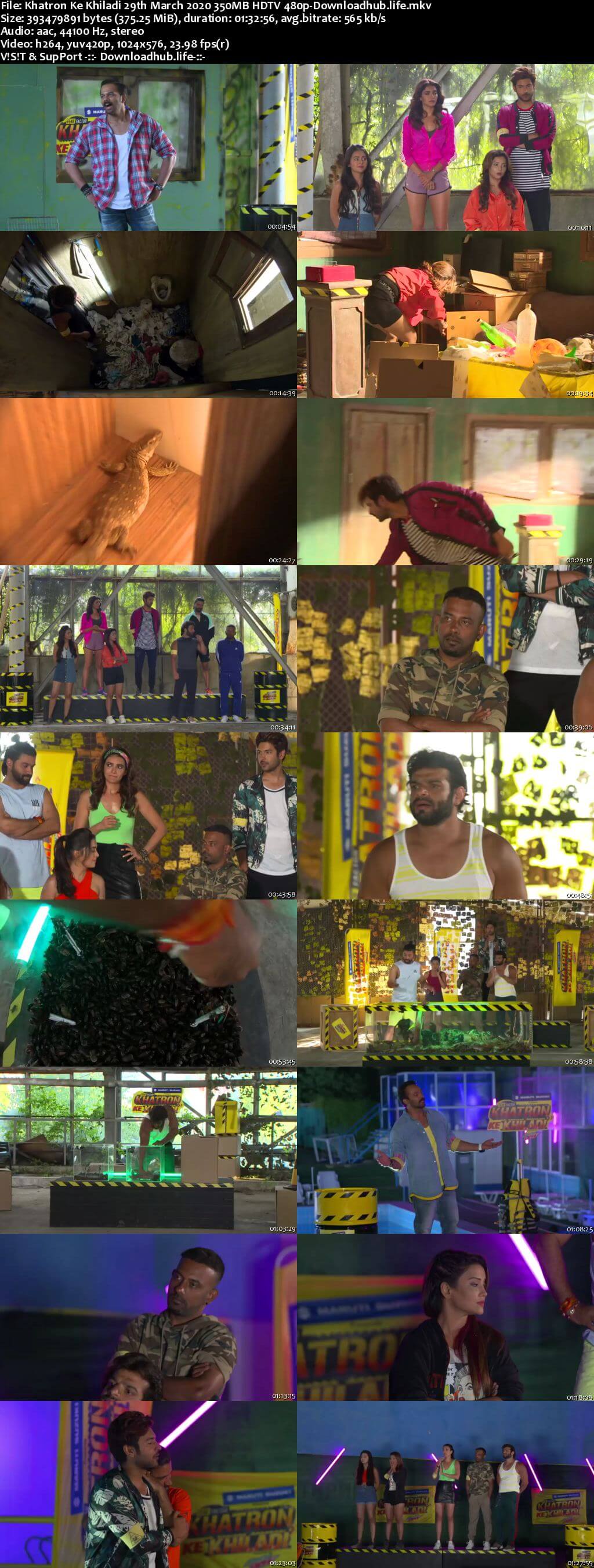 Khatron Ke Khiladi 29th March 2020 350MB HDTV 480p