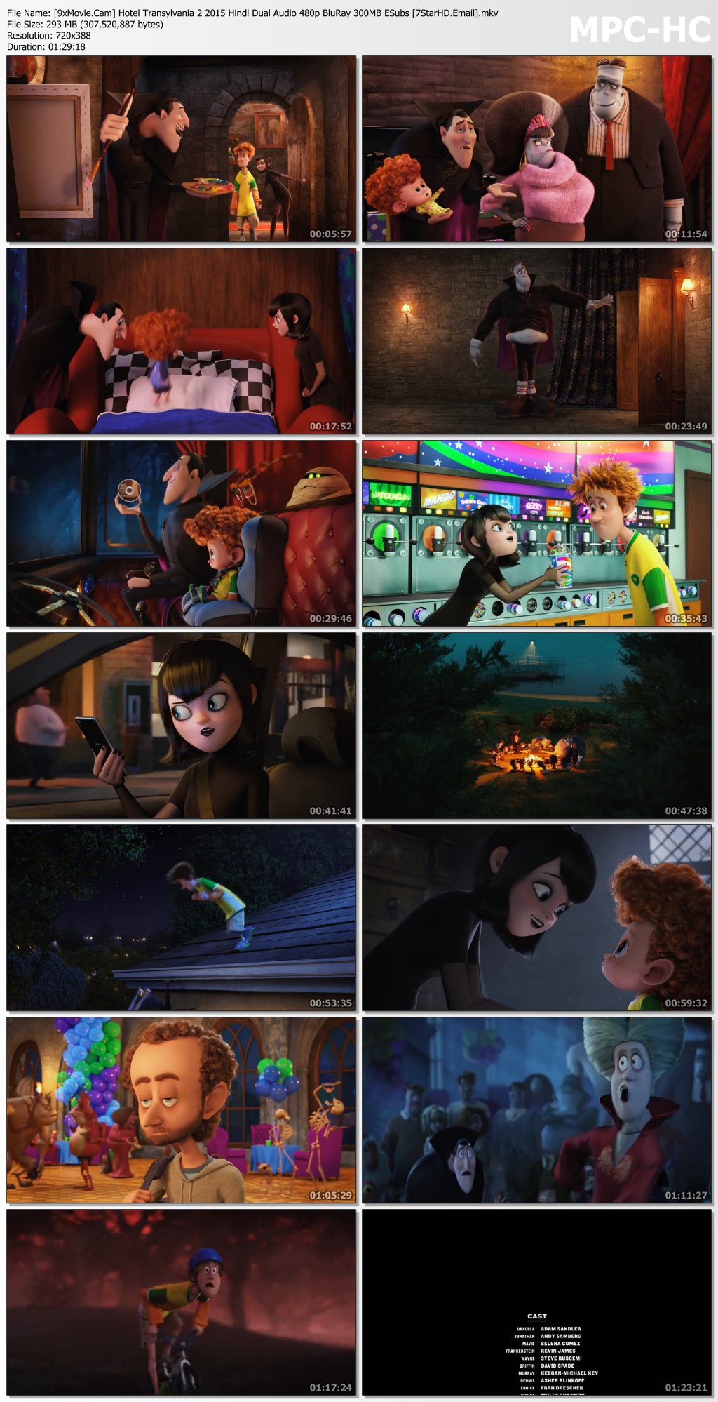 Hotel Transylvania 2 2015 Hindi Dual Audio 480p BluRay x264 300MB ESubs