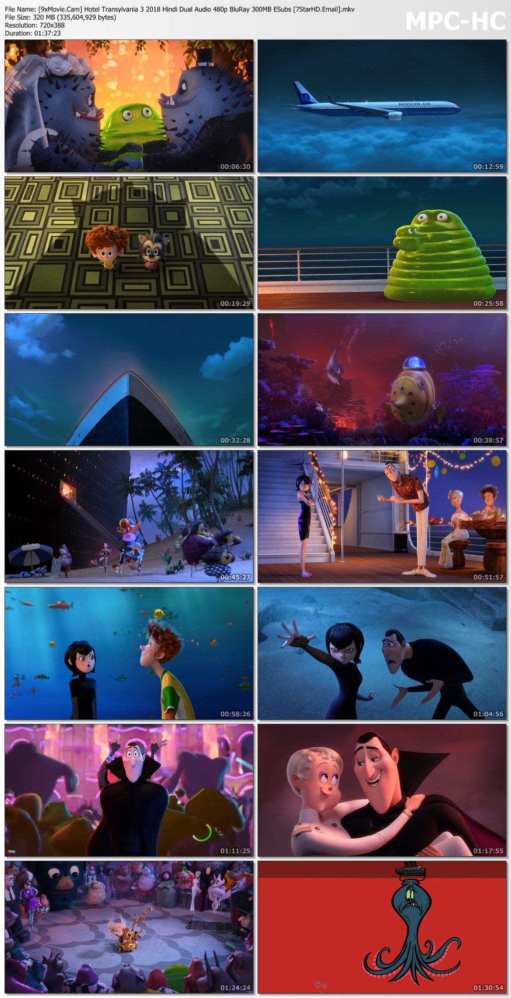 Hotel Transylvania 3 2018 Hindi Dual Audio 480p BluRay x264 300MB ESubs