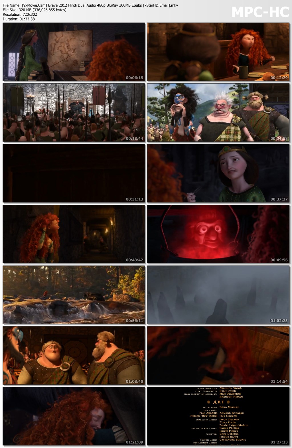 Brave 2012 Hindi Dual Audio 480p BluRay x264 300MB ESubs