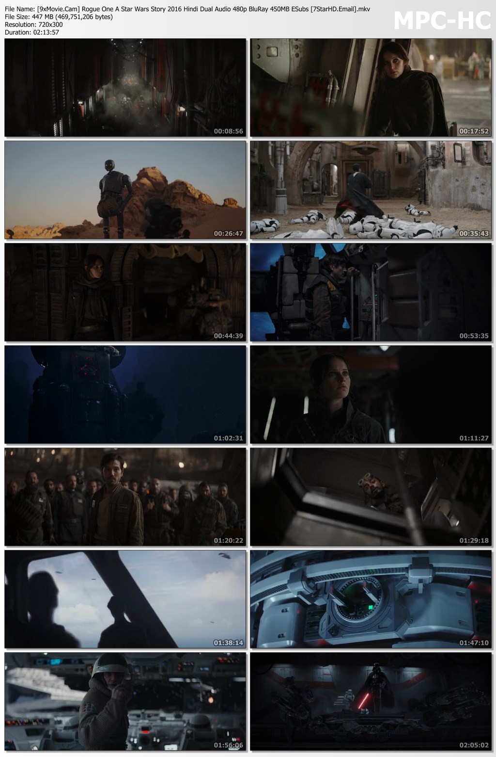 Rogue One A Star Wars Story 2016 Hindi Dual Audio 480p BluRay x264 450MB ESubs