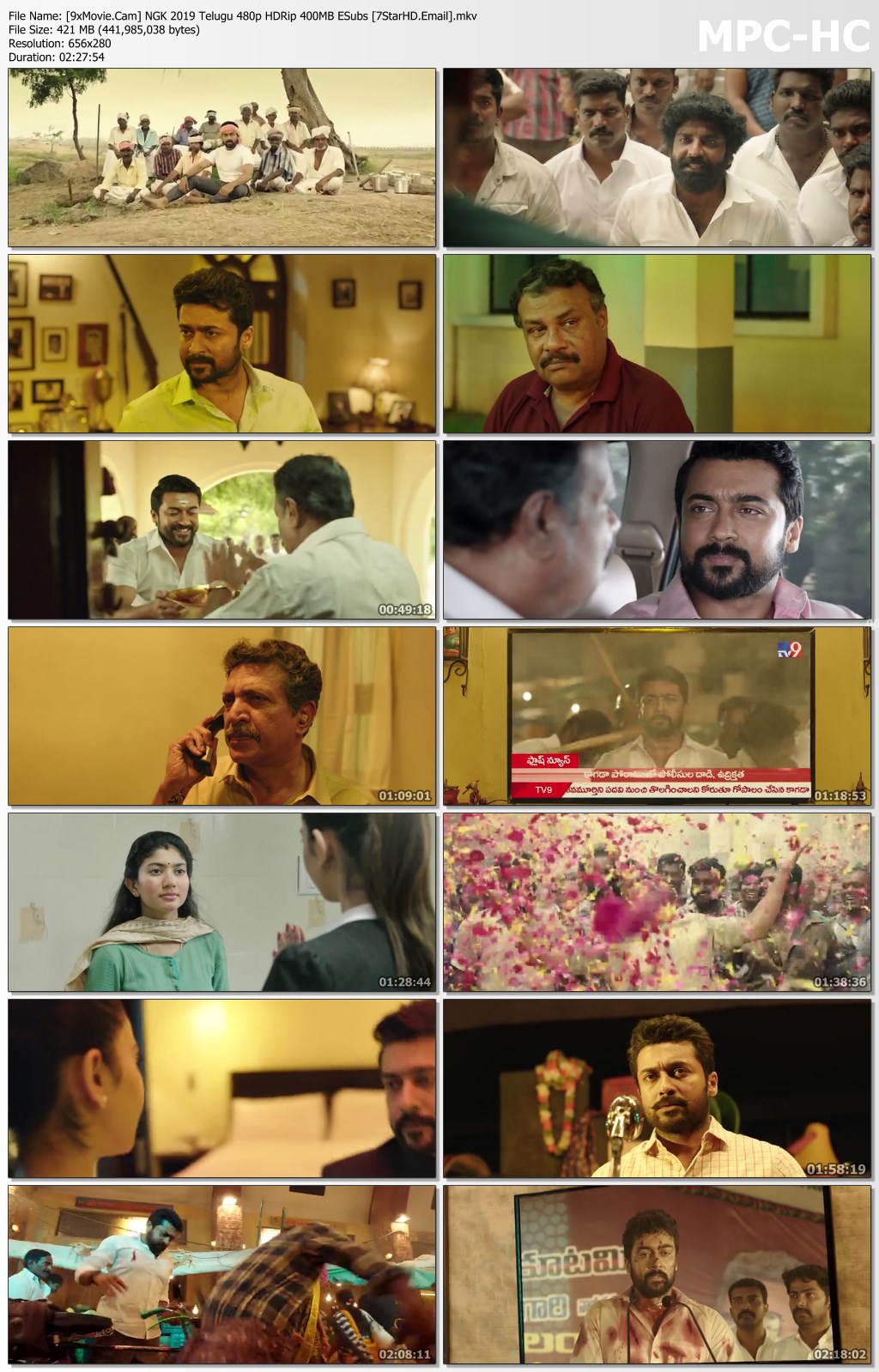 NGK 2019 Telugu 480p HDRip x264 400MB ESubs