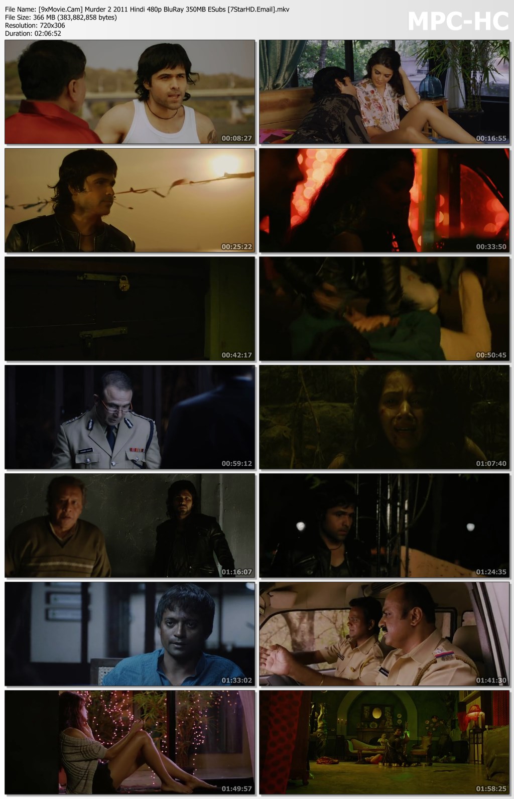 Murder 2 2011 Hindi 480p BluRay x264 350MB ESubs