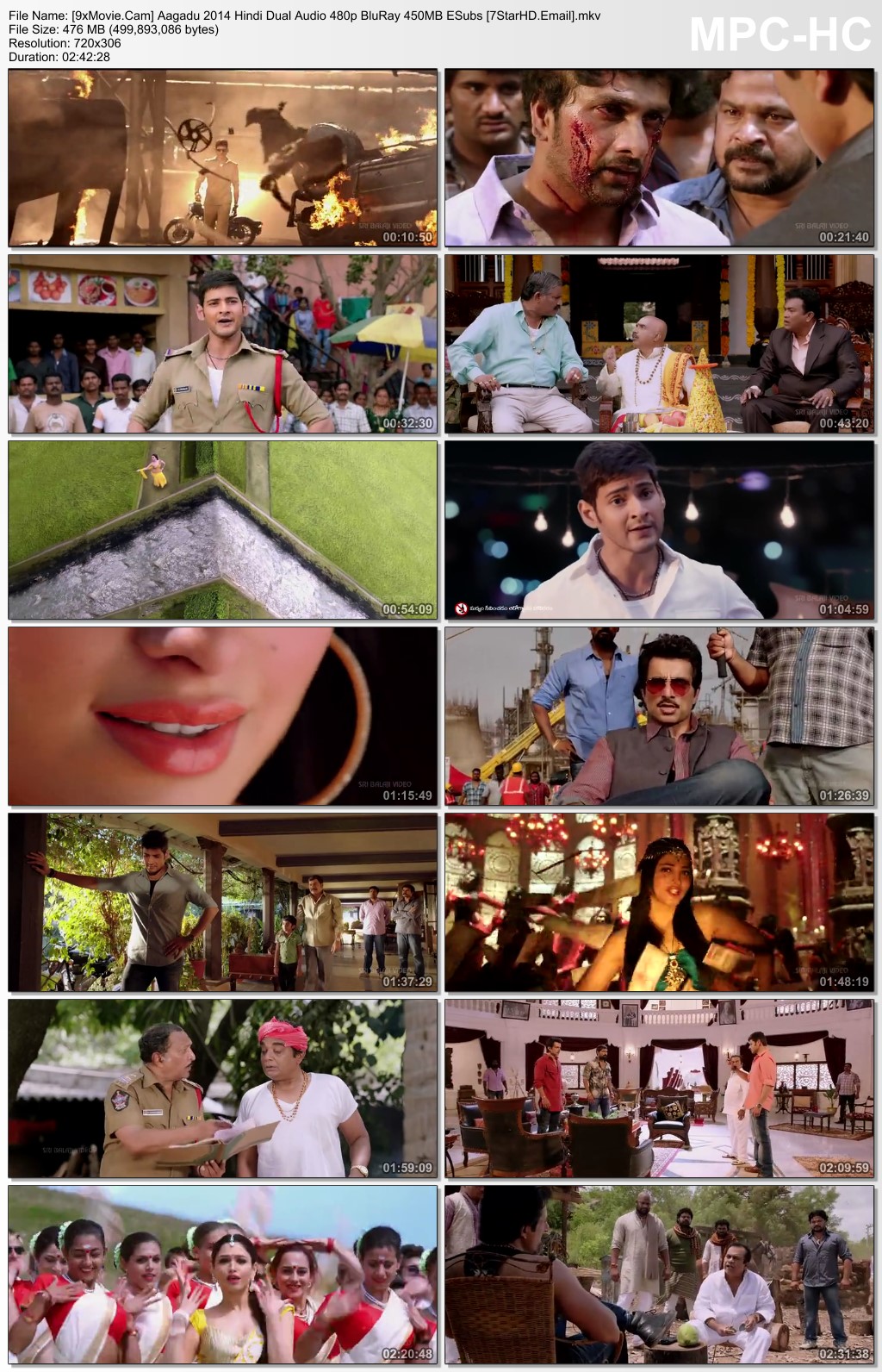 Aagadu 2014 Hindi Dual Audio 480p BluRay x264 450MB ESubs