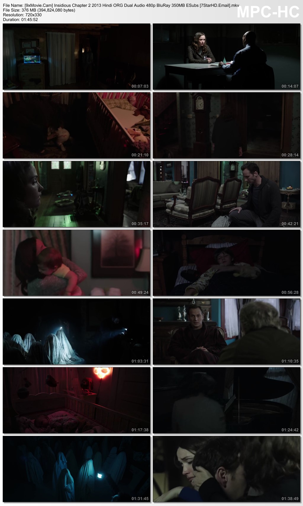 Insidious Chapter 2 2013 Hindi ORG Dual Audio 480p BluRay x264 350MB ESubs