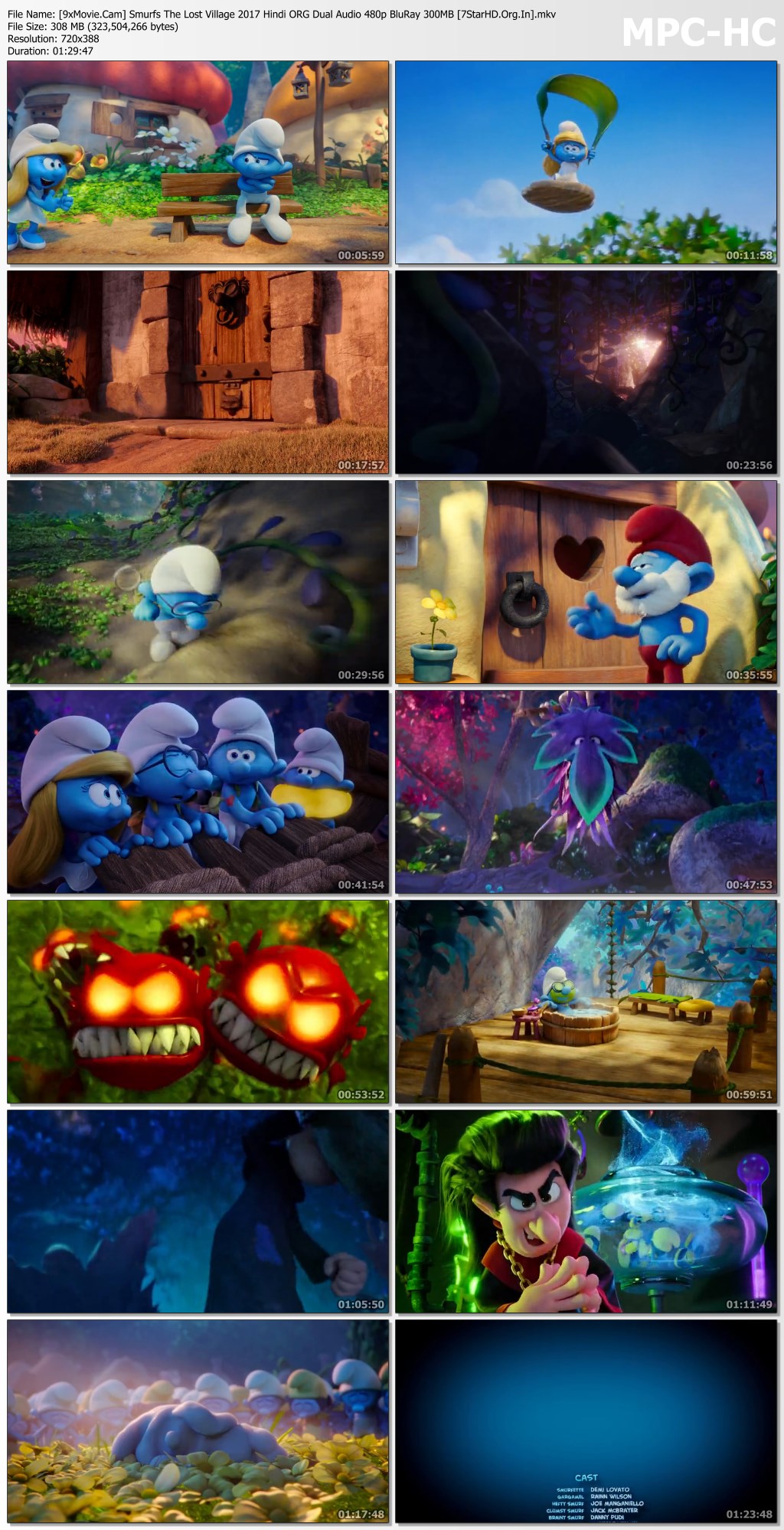 Smurfs The Lost Village 2017 Hindi ORG Dual Audio 480p BluRay x264 300MB