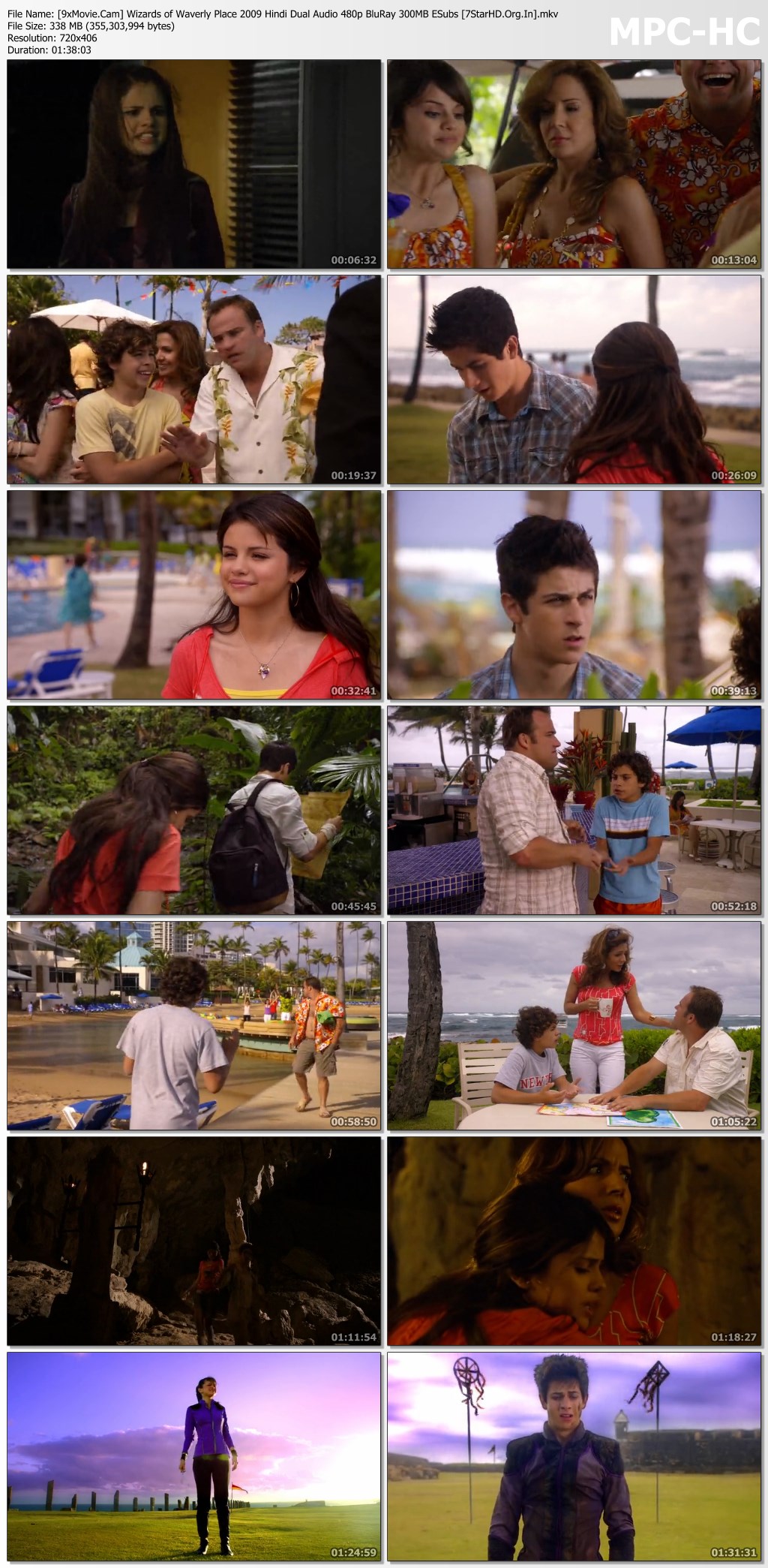 Wizards of Waverly Place 2009 Hindi Dual Audio 480p BluRay x264 300MB ESubs