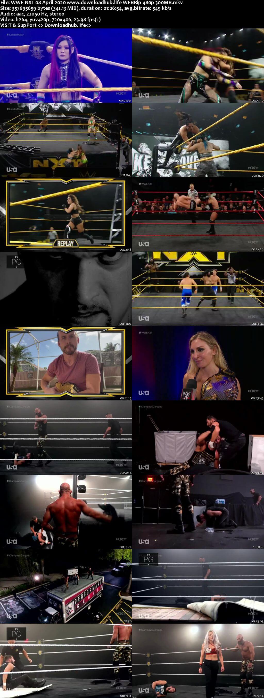 WWE NXT 8th April 2020 300MB HDTV 480p